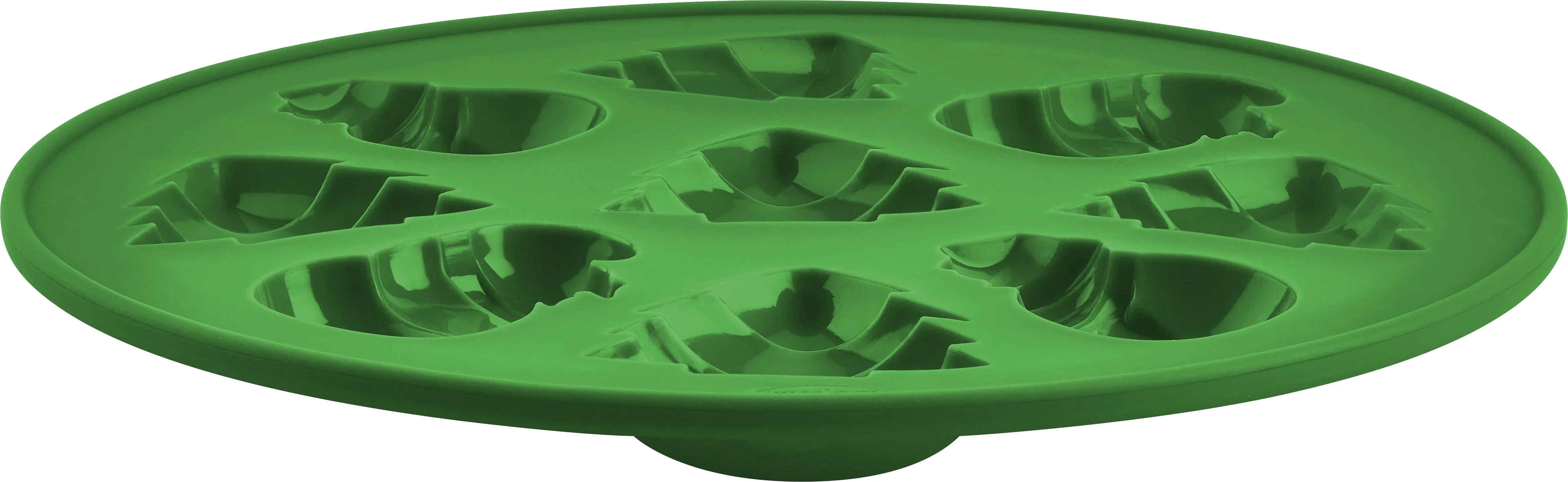 Trudeau Christmas Tree and Snowman Muffin Cake Pan, Structured Silicone, 9