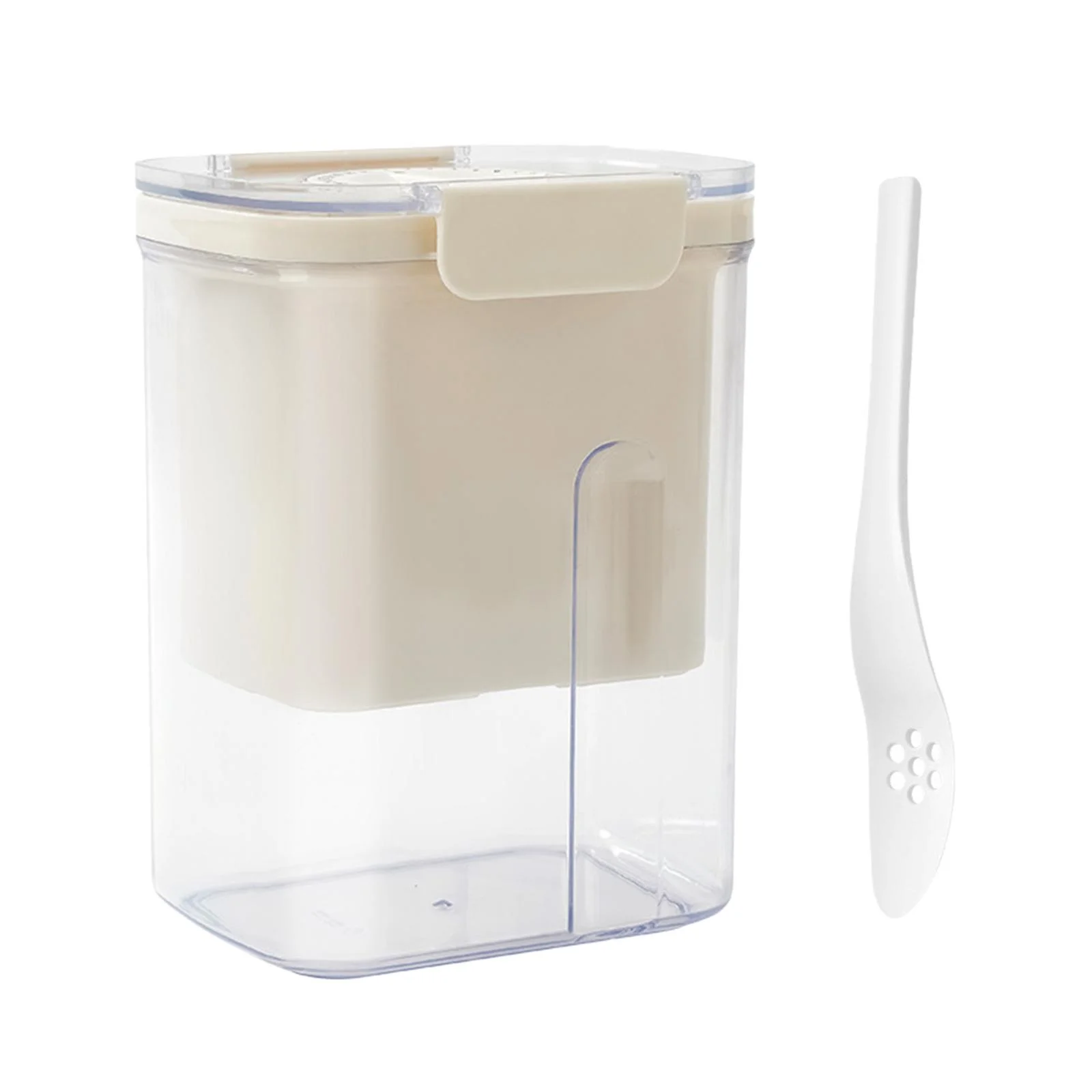 kowaku Greek Yogurt Strainer Soya Bean Milk Filter Cup with Spoon Food Strainer Fruit Juice Filter Whey Separation for Kitchen Juice