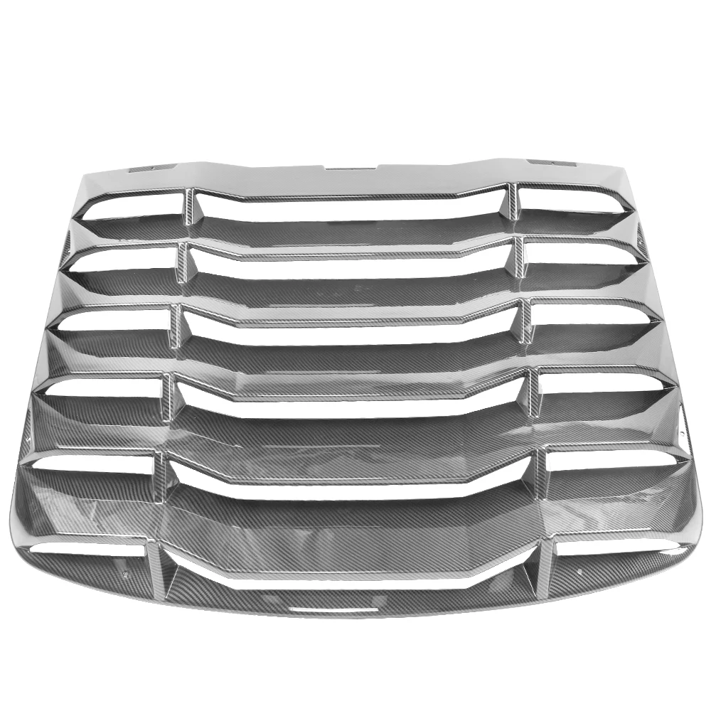 Ikon Motorsports Compatible with 03-08 Nissan 350Z IKON Style Rear Window Louver Sun Shade Cover Windshield Vent CFL 2003 2004 2005 2006 2007 2008