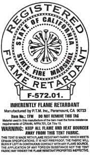 Tarps Now Waterproof Fire Retardant Poly Tarp with Grommet- White (06'x10')