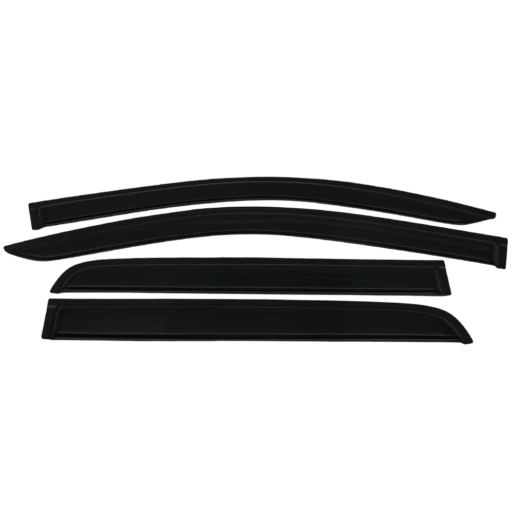 Ikon Motorsports Compatible with 15-22 Chevy Colorado GMC Canyon Crew Cab Acrylic Window Visors Vent Windshield Deflector Rain Guard 4Pc Set Outside Mount 2015 2016 2017 2018