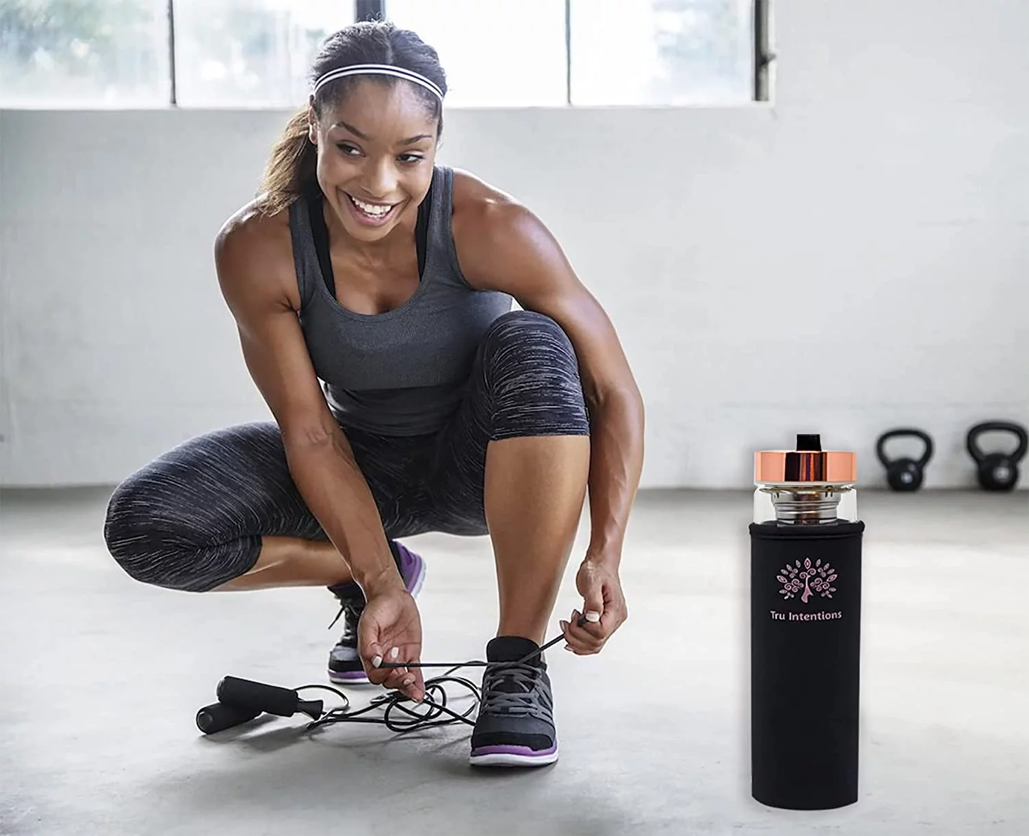 Rose Gold - Aventurine Healing Power Crystal Infuser Glass Bottle