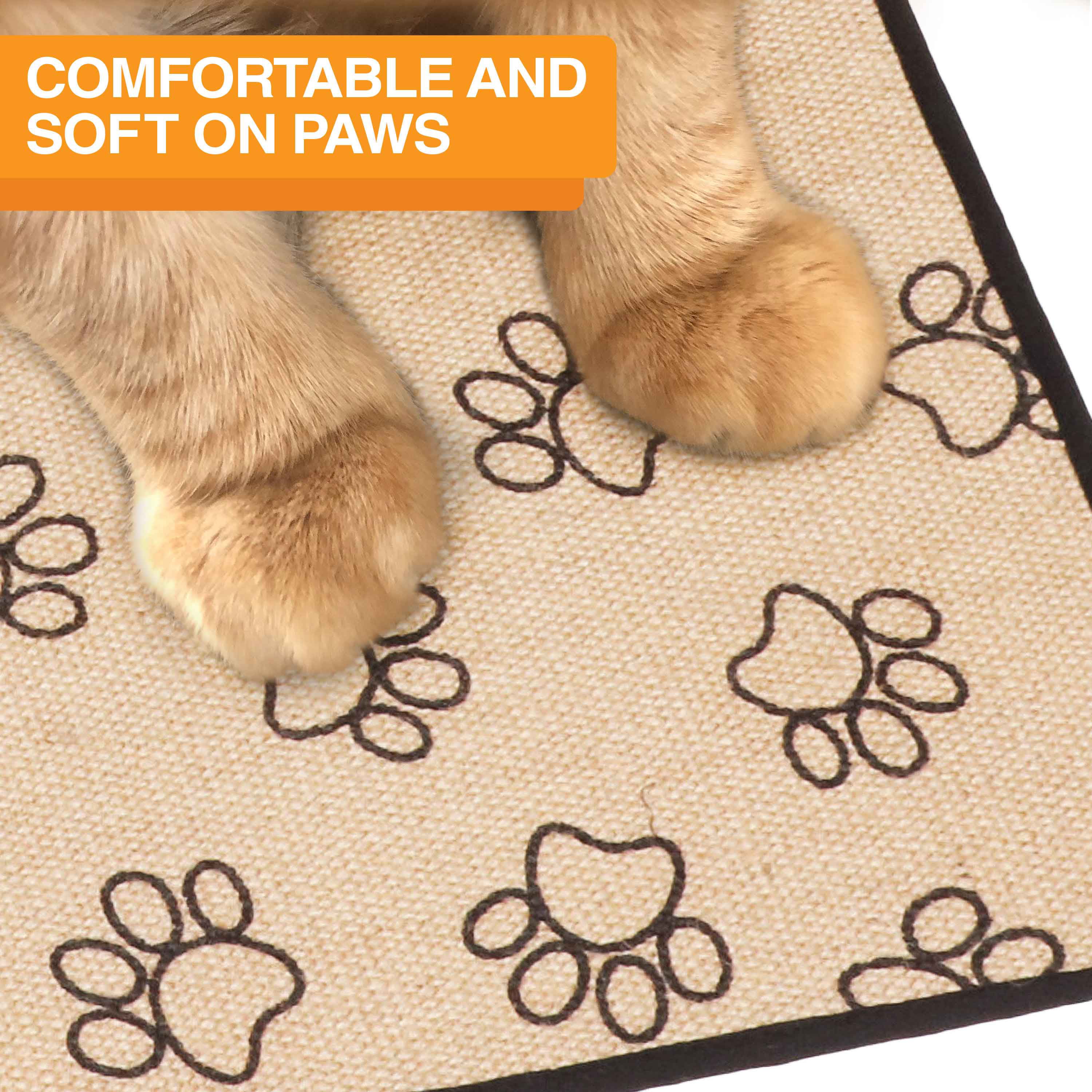 Neater Pets Jute Litter Trapping Mat, Paw Print, 24