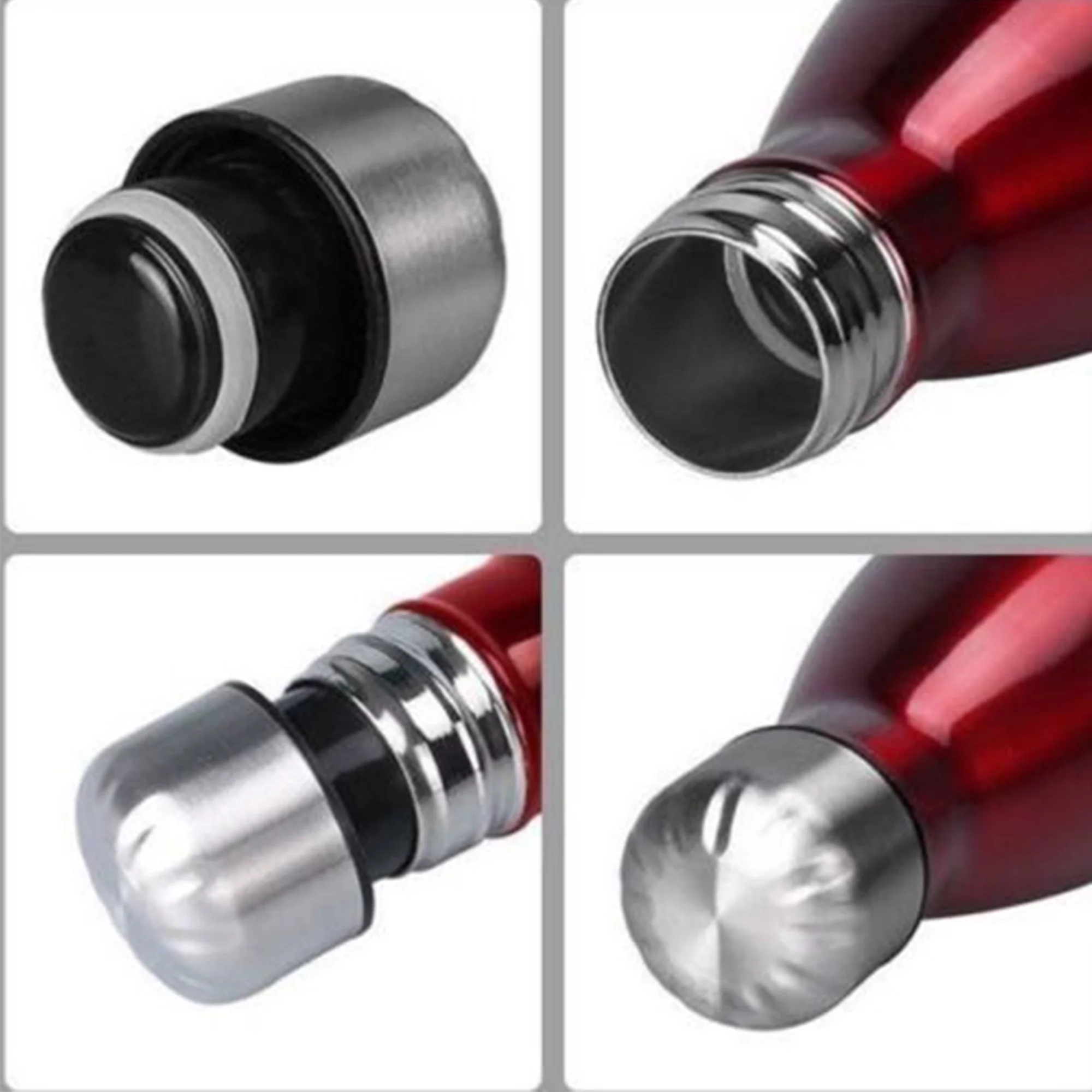 Sunisery 500ml Water Bottle Vacuum Insulated Flask Thermal Sport Chilly Cold Cups