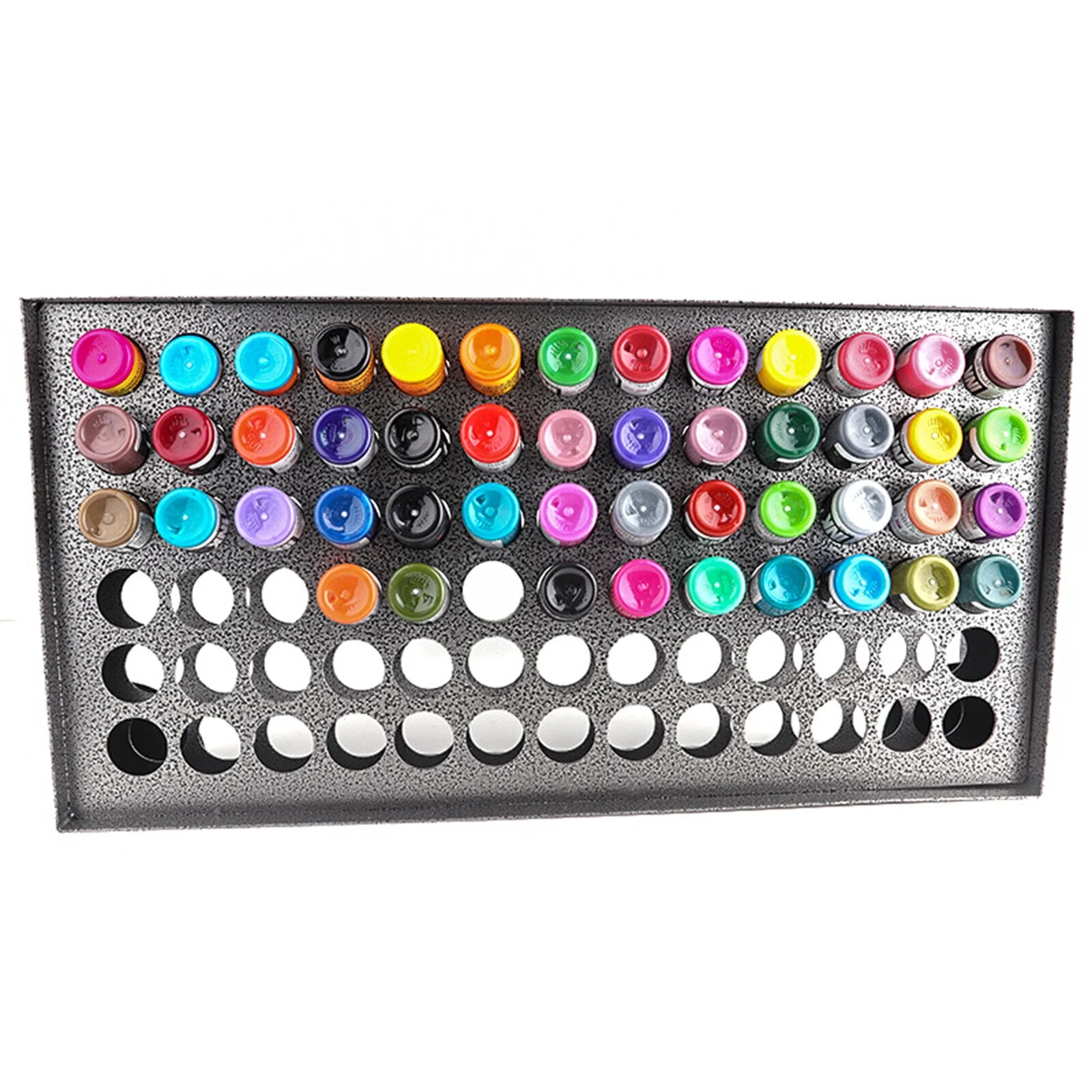 78 Holes Tattoo Ink Rack Organizer Display Holder Storage Stand Back Screw Hole Designs Hanging Space Saving Firm Durable Reasonable Layout
