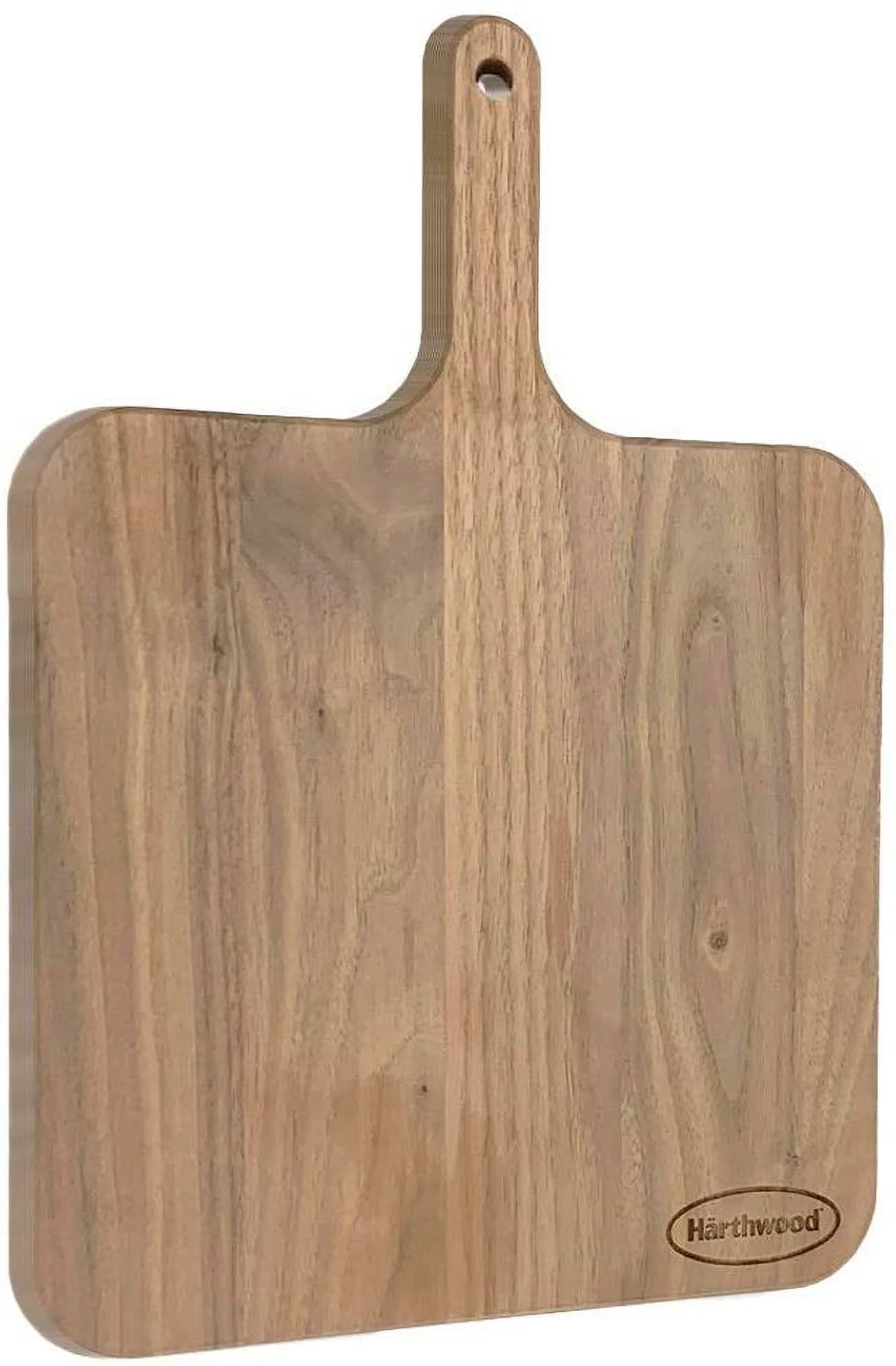 Härthwood Walnut Wood Cutting Board with Handle | Paddle Wooden Shaped Serving Board | Genuine North American Black Walnut for Cheese & Steak | Gift Set with Coconut Seasoning Oil Made in USA (9