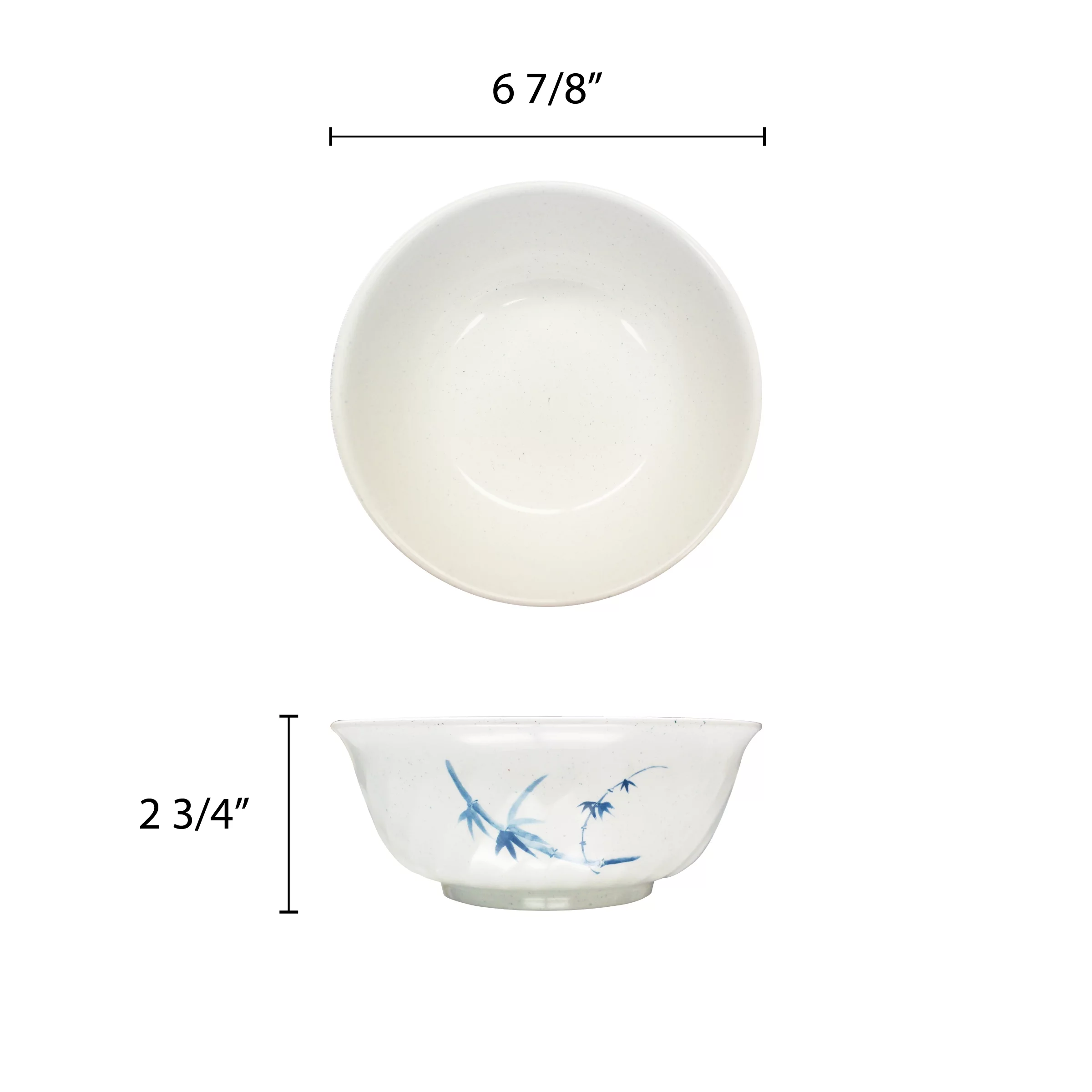 Excellante Blue Bamboo Melamine Dinnerware Collection 32 Oz, 6 7/8