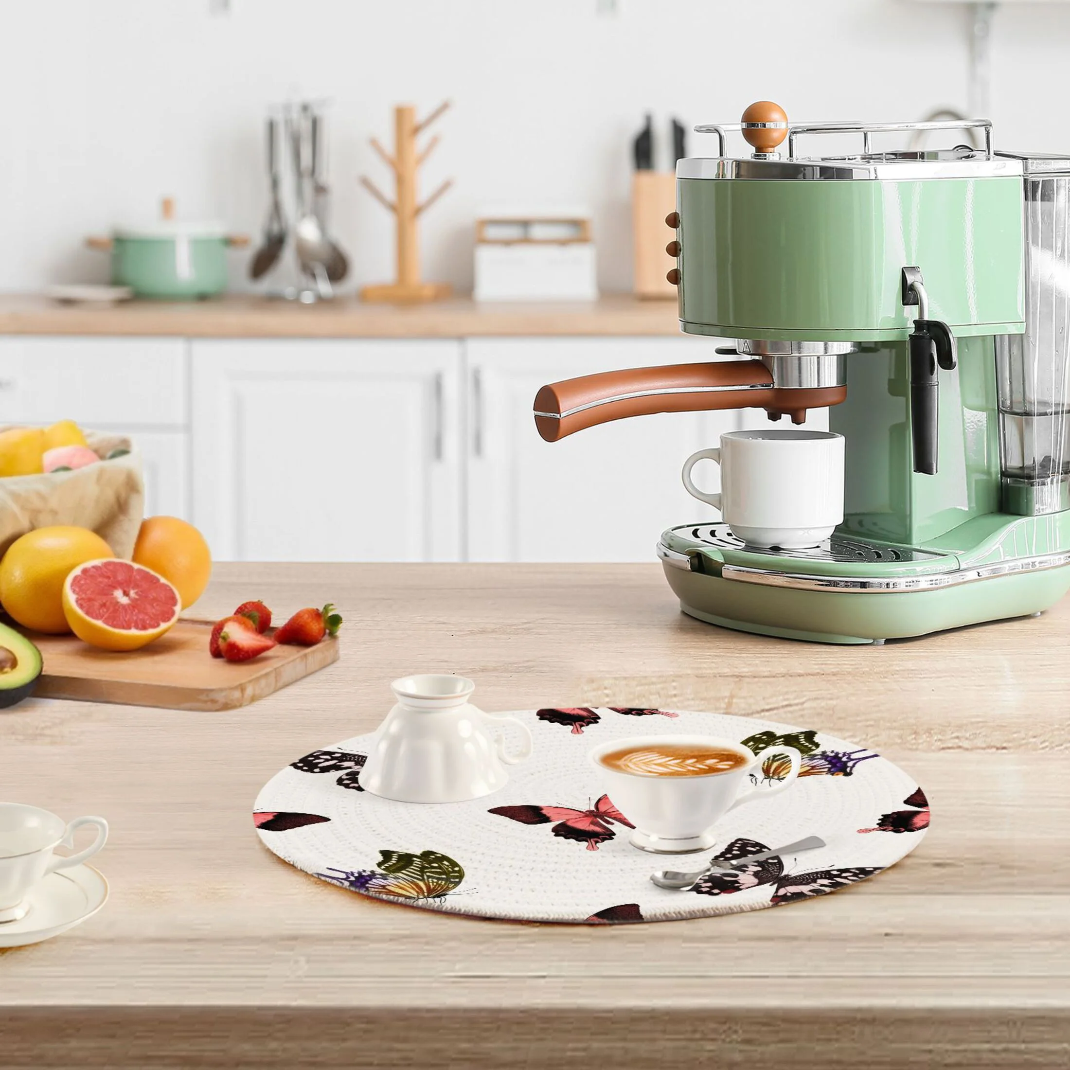 Butterflies Pattern 3 PCs Pot Holders Trivets Kitchen 15