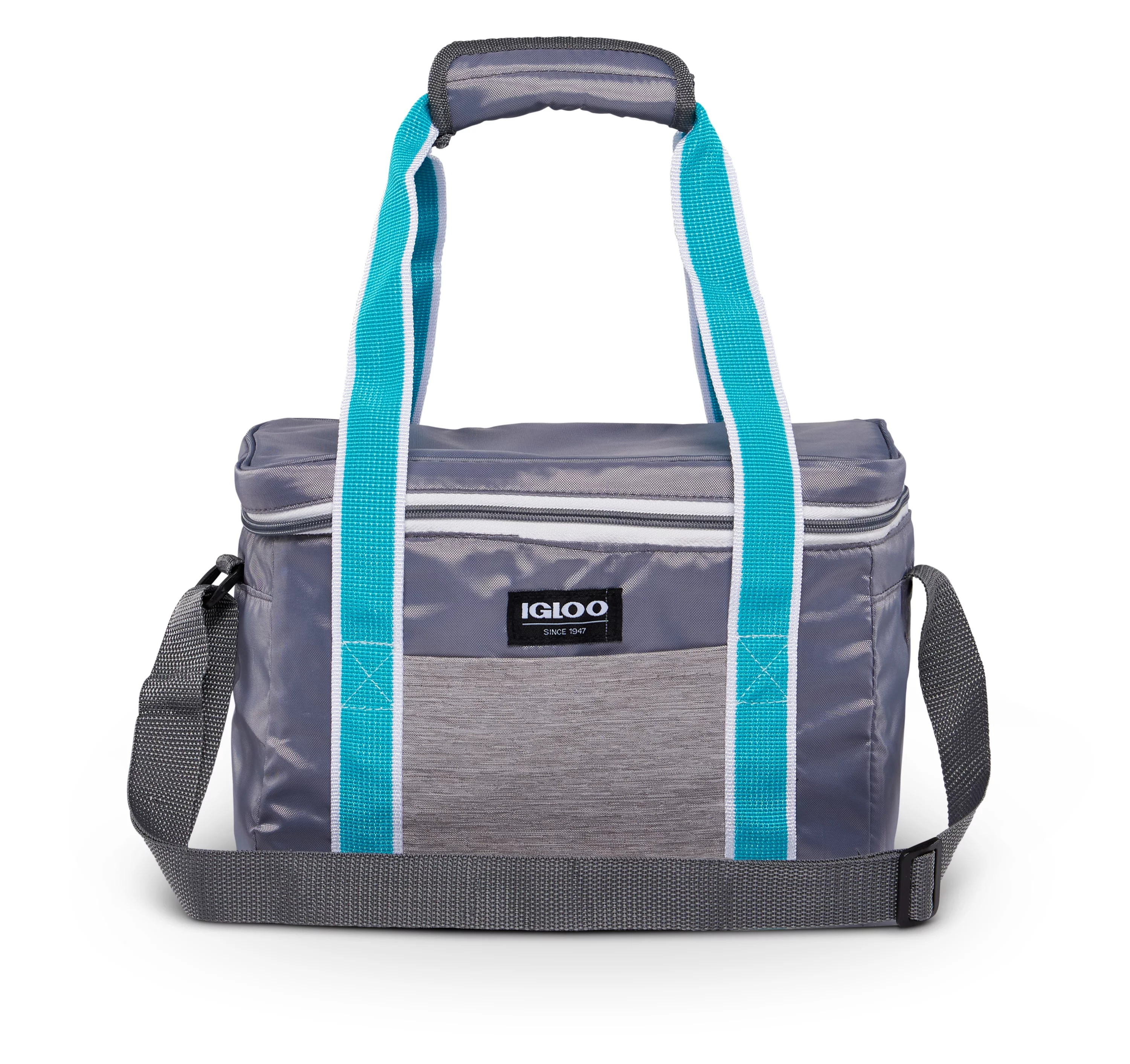 Igloo 12 Can Heritage Lunch Companion Cooler Bag, Gray and Teal