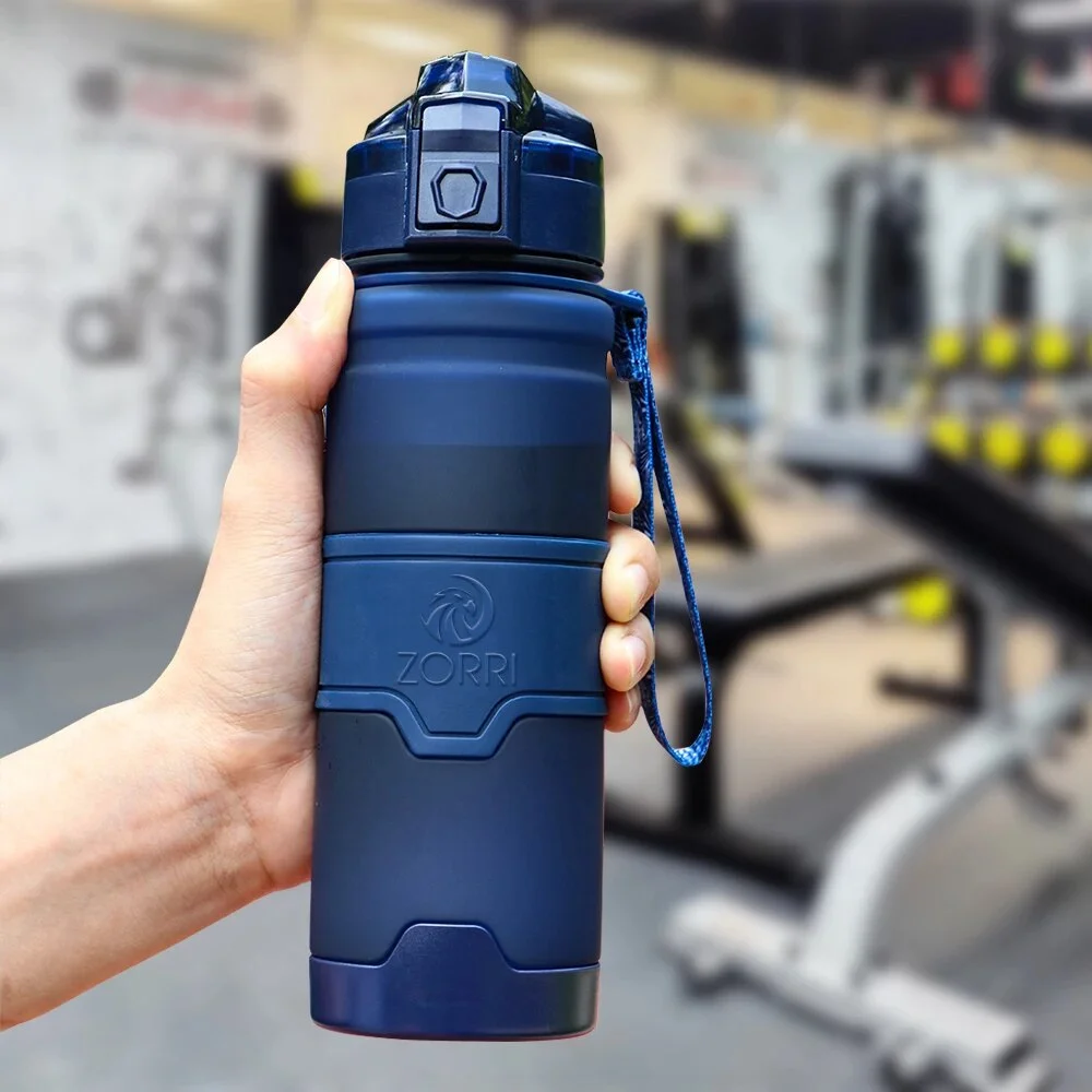 Sports Water Bottle Protein Shaker Bpa Free Eco-Friendly Portable Gym Hiking Drinkware Bottle Gourds Botella De Agua 1000ml drak blue