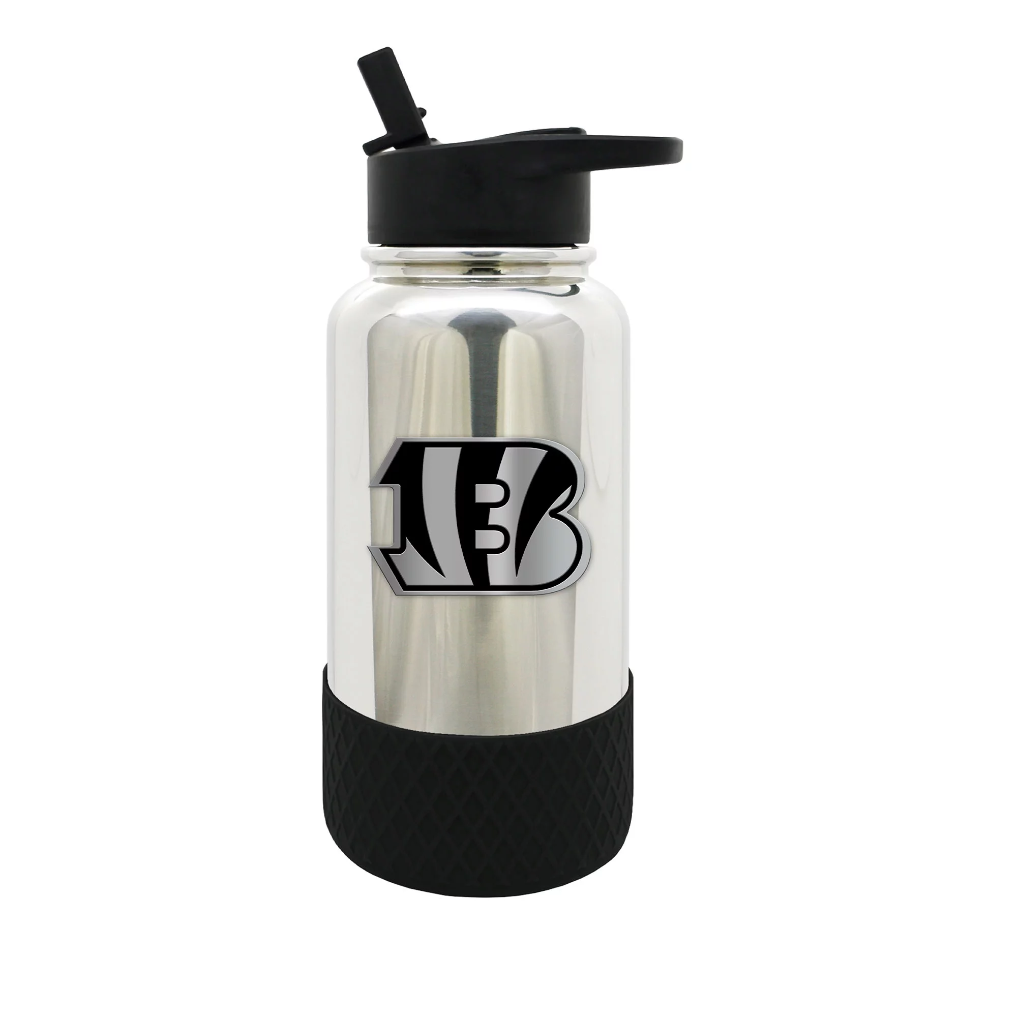 Cincinnati Bengals 32 oz. Stainless Steel Chrome Thirst Water Bottle