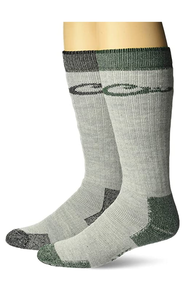 Drake Mens Socks, Merino Wool Heavyweight Outdoor Boot Socks, 2 Pairs