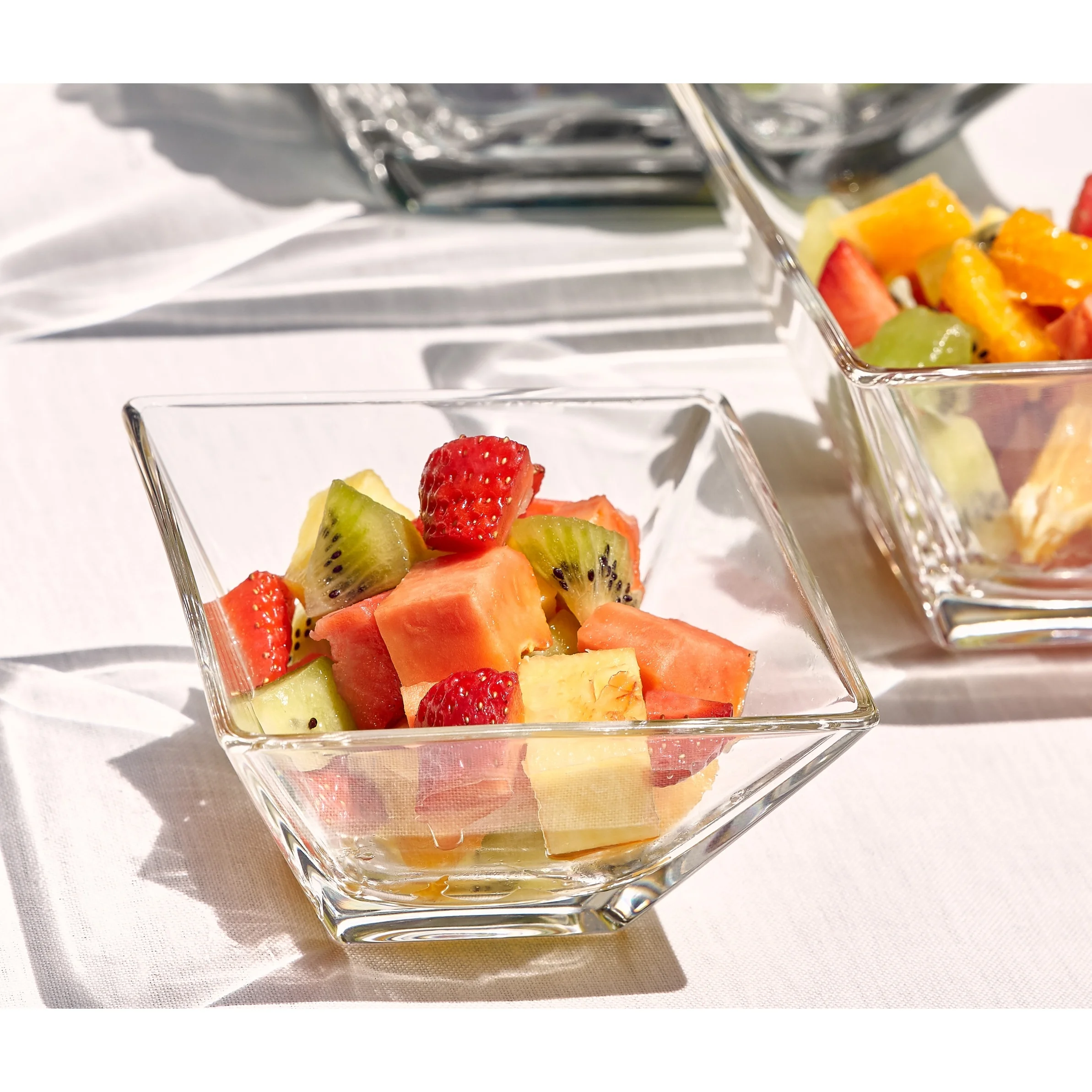 Majestic Gifts Inc.  European Glass Bowl-Square Dessert- Set/6-3