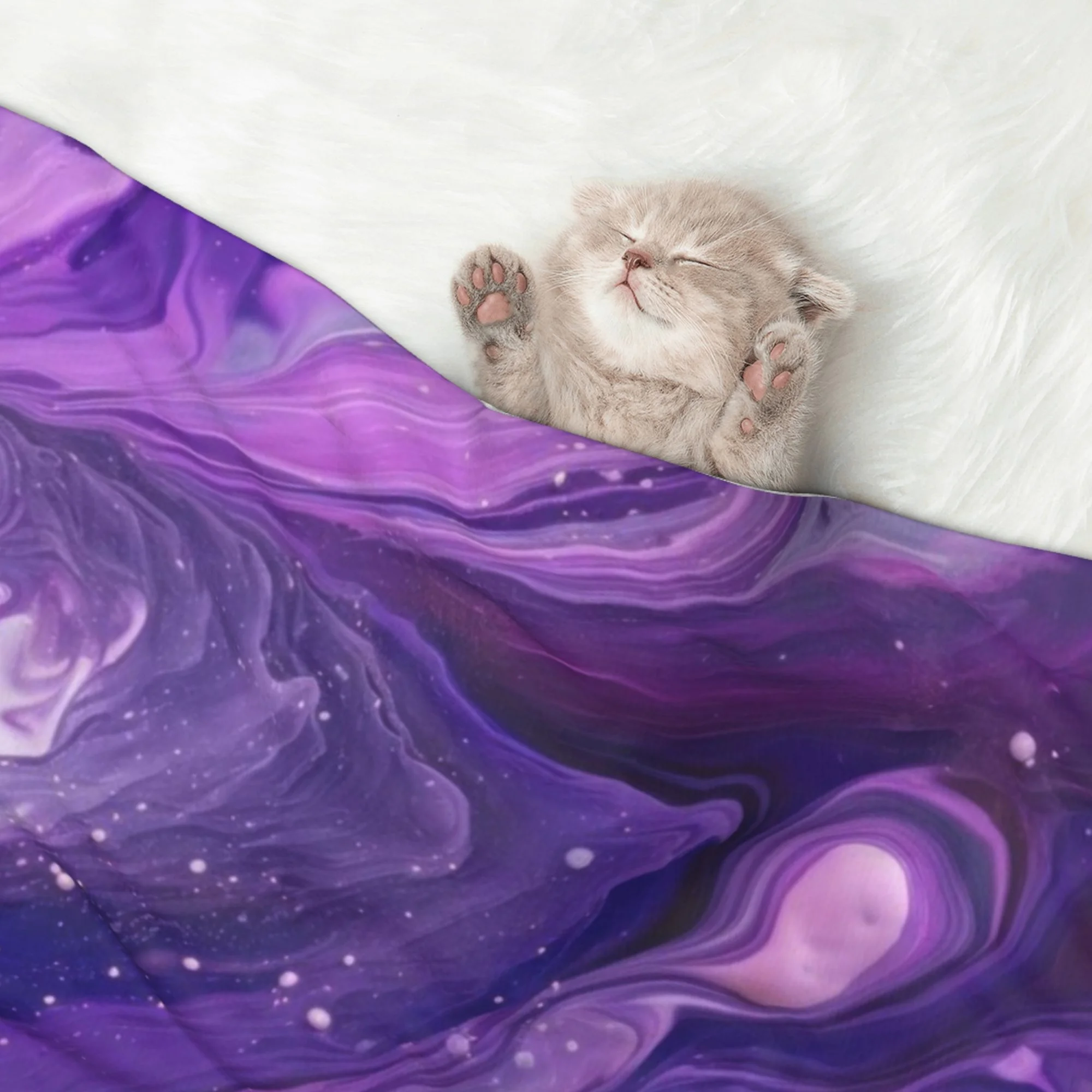 XMXY Dog Throw Blankets, Soft Cozy Purple Aperture Coloring Pet Blankets for Couches Machine Washable for Indoor Cats Dogs, Small Size