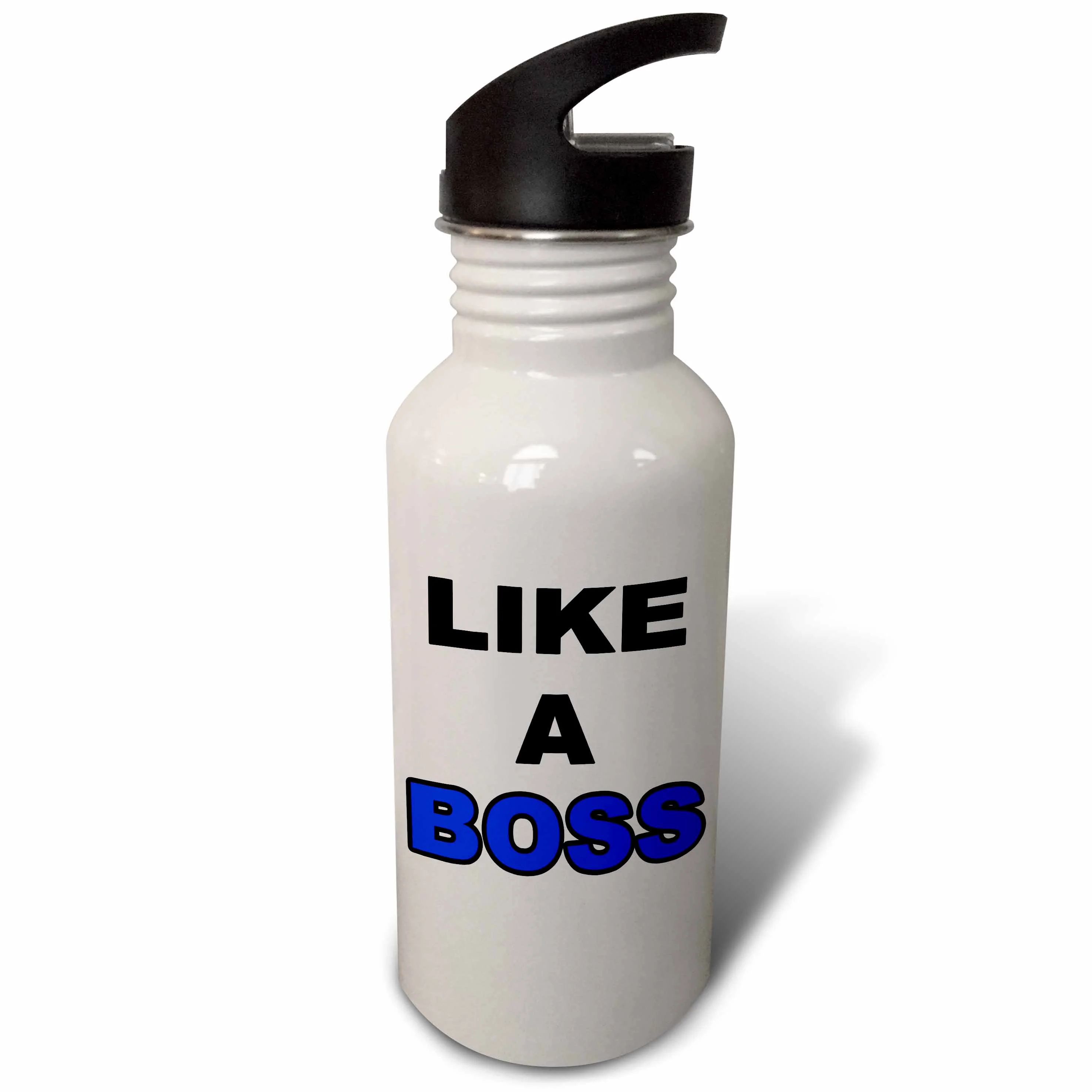 Like a boss, Blue, 21 oz Sports Water Bottle wb-159646-1