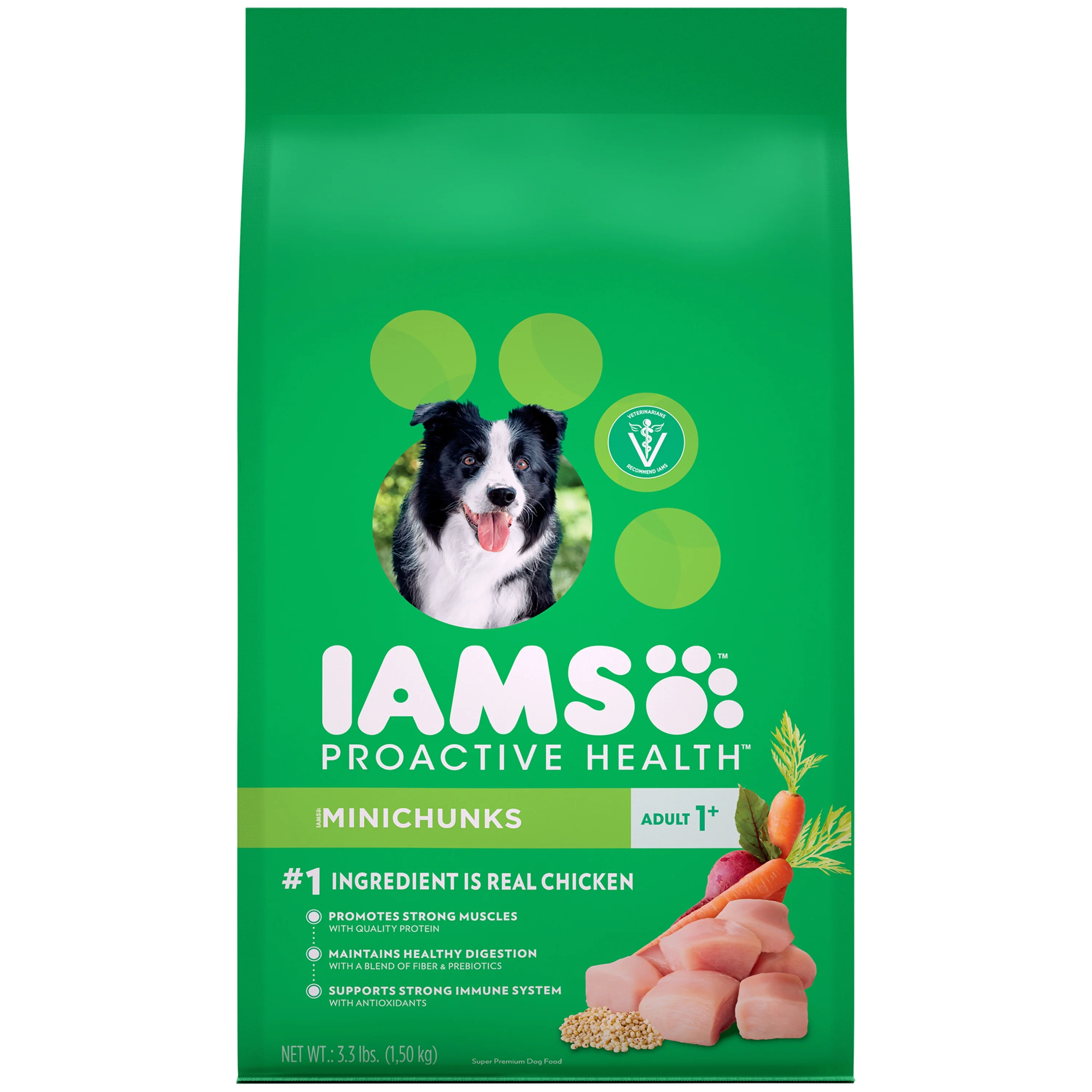 Iams Proactive Health Minichunks Adult Small Kibble Dry Dog Food With Real Chicken, 3.3 Lb. Bag