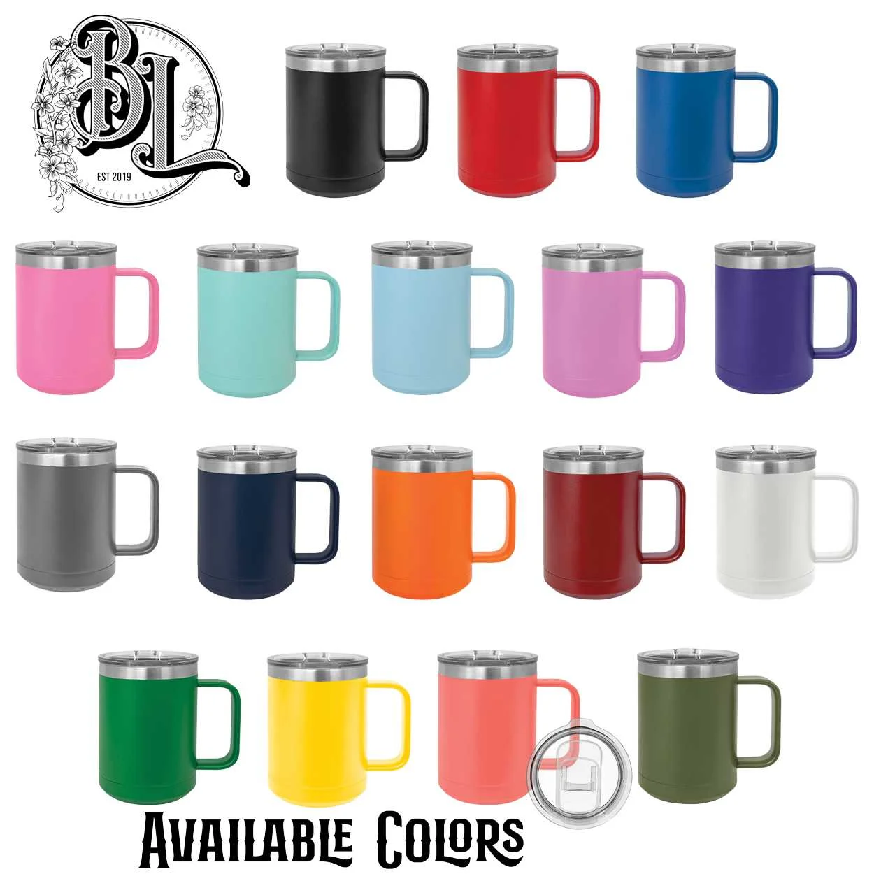 Polar Camel 15 Oz. Vacuum Insulated Mug with Slider Lid