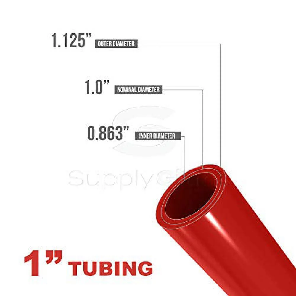 Supply Giant PFR-R1100 Pex Tubing, Oxygen Barrier Red, 1