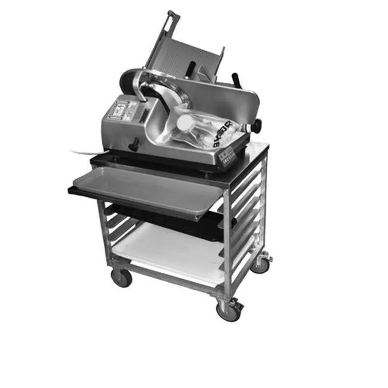 Prairie View WS3026SC-7ST 7 Pan Slicer & Mixer Scale Cart - 30 x 28.25 x 20.5 in.