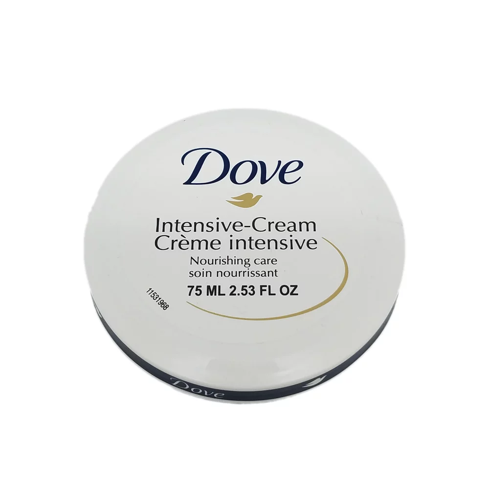 Dove Intensive Cream. Natural Nourishing and Moisturizing. Rich, Creamy Formula for All Skin Types. 2.53 fl.oz. Pack of 6