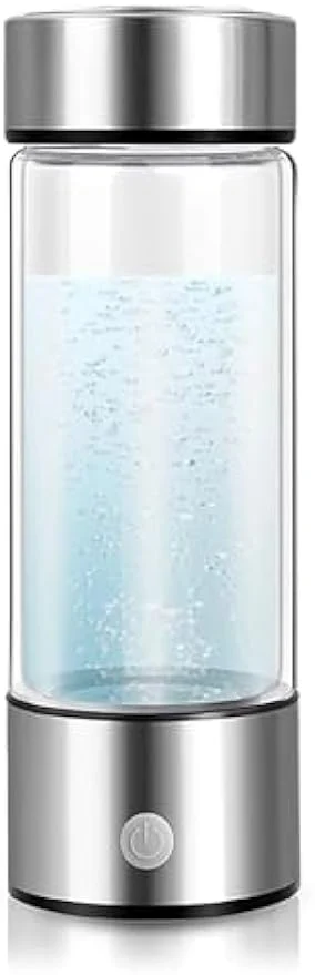 Hydrogen Water Bottle with PEM SPE Technology - Essentials 2024 for Men Women - Hydrogen Water Ionizer Machine for Home Office Travel,Rechargeable Hydrogen Water Generator with Gift Box (Clear)