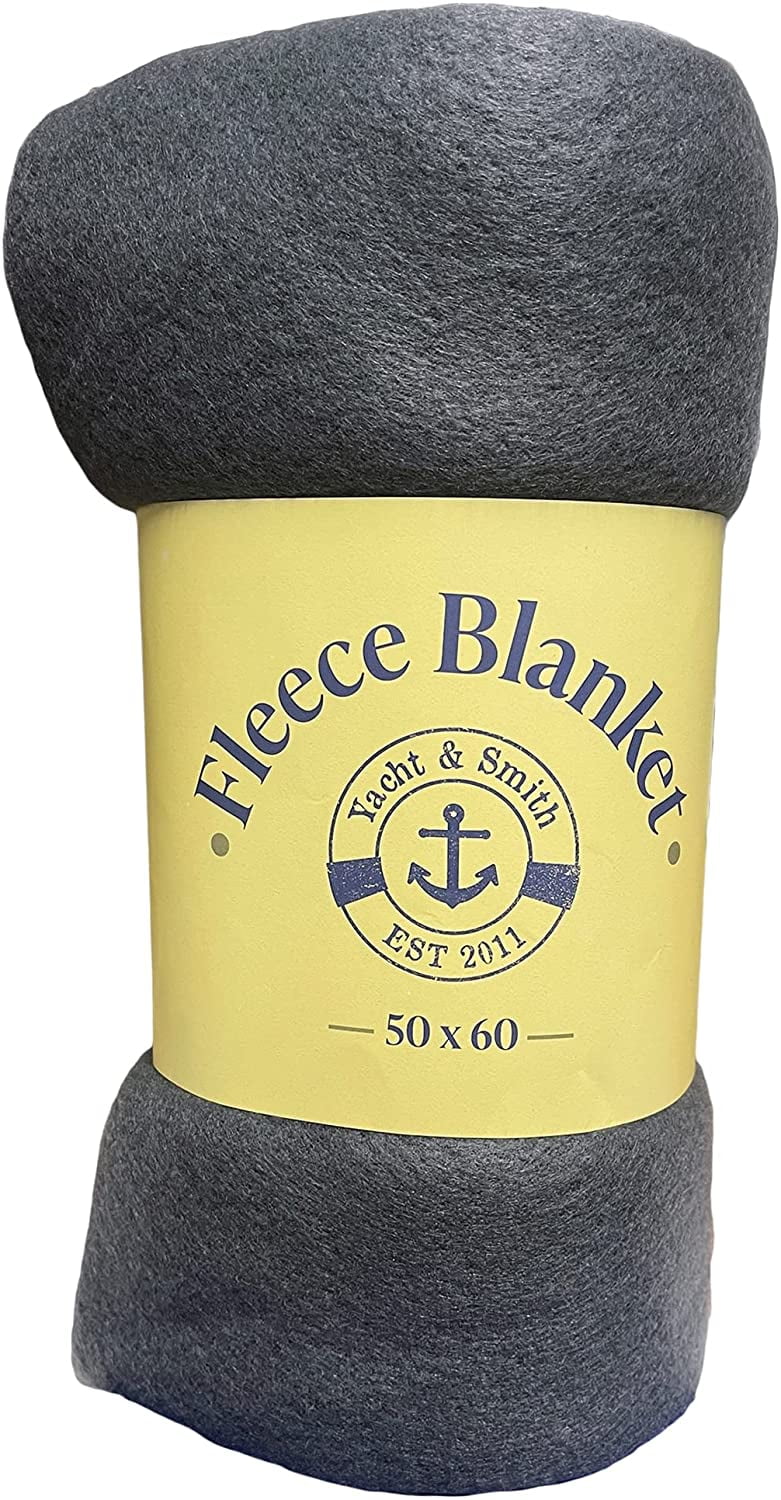 Blanket Throws Bulk Pack, Heavy Blanket for Home Car Pet (Pack of 4 Grey)