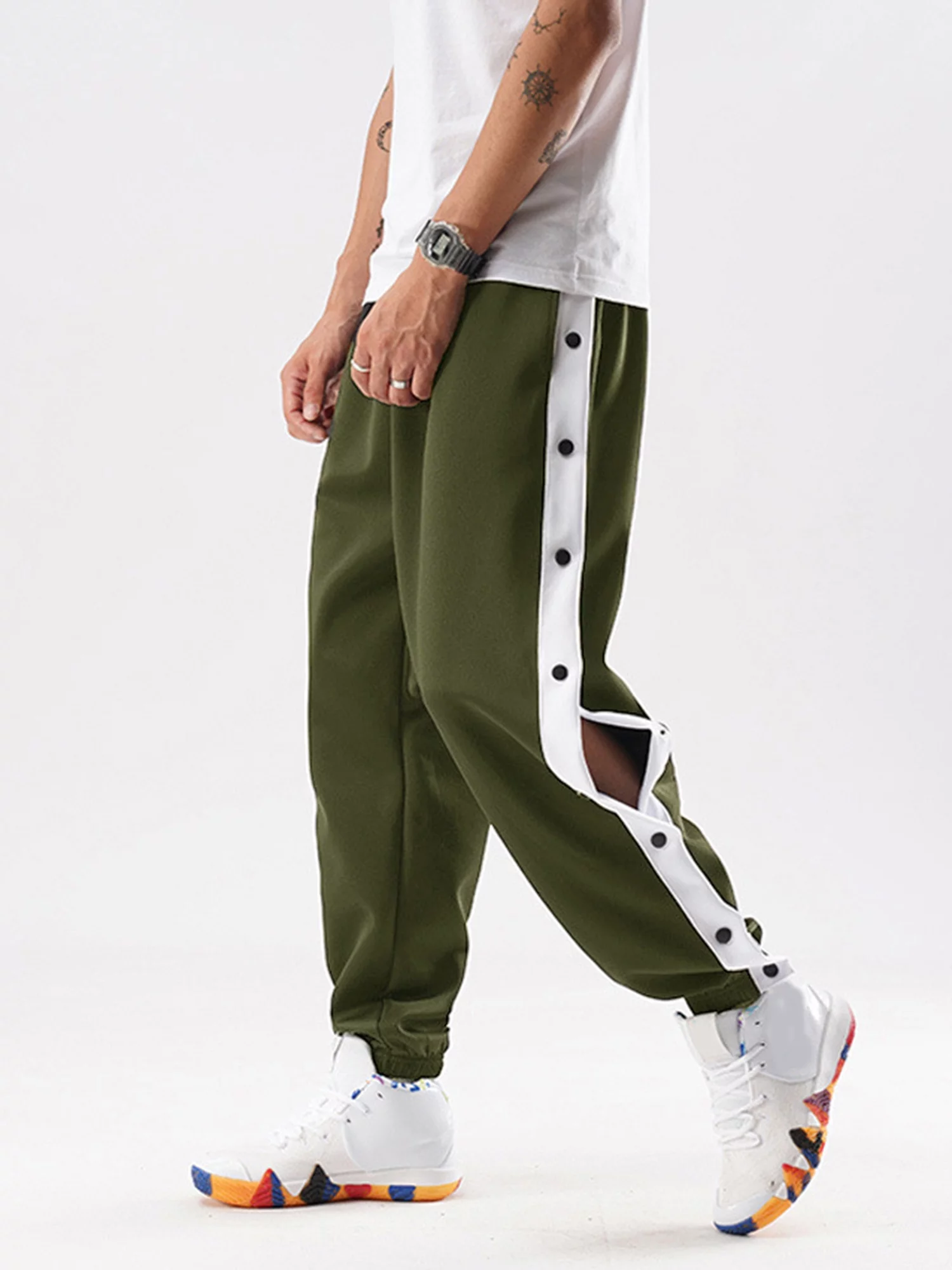 GXFC Men Sweatpants Loose Quick Dry Tear Away Pants