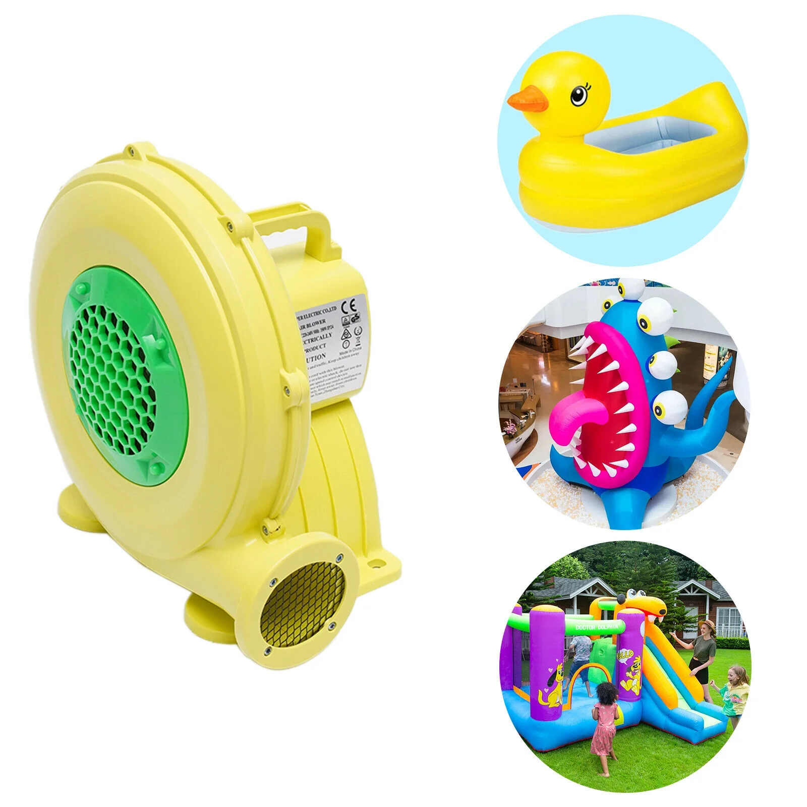 DENEST 350W Electric Air Blower Handheld Pump Fan Commercial Inflatable Bouncer 1500Pa