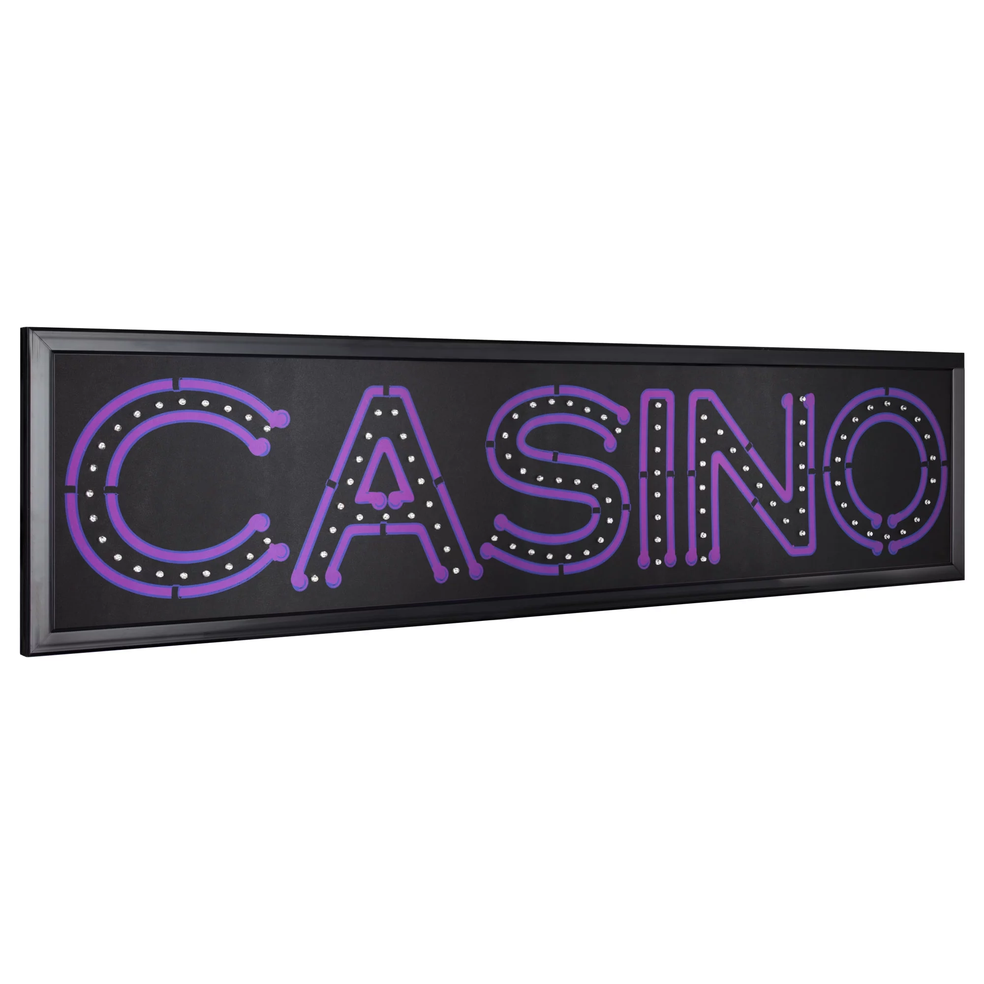 American Art Decor Casino LED Marquee Sign, Multi-color - 9.75