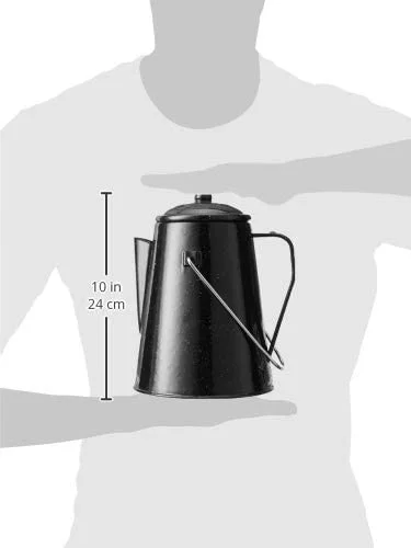 COLEMAN 8-PIECE ENAMEL COOKING SET - BLACK