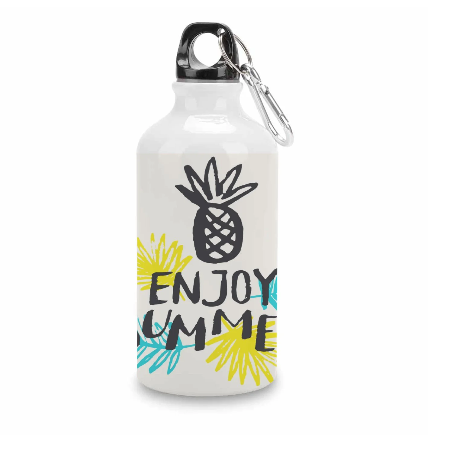 GZHJMY Sports Water Bottles, Modern Pineapple Large Capacity Aluminium Portable Leakproof Lightweight Drink Bottles for Fitness and Outdoor Enthusiasts