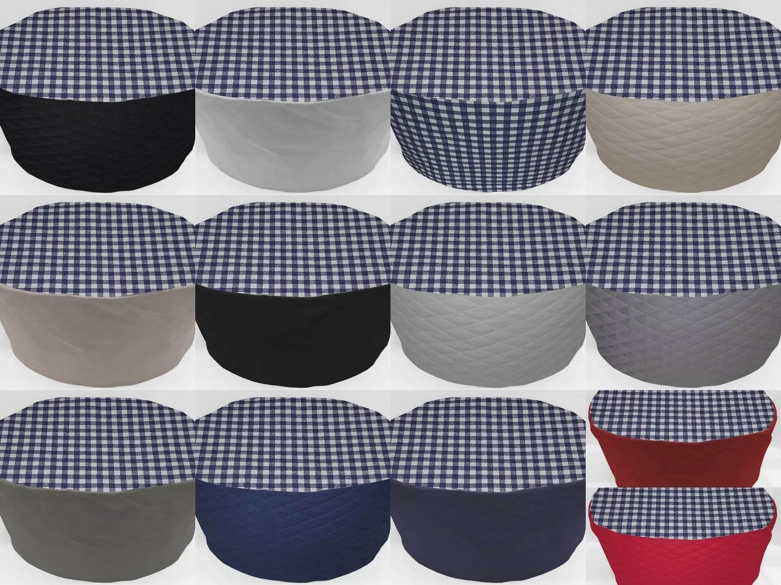 Navy Blue & White Checked Gingham Slow Cooker Cover by Penny's Needful Things (All Navy Blue Checked, Large)