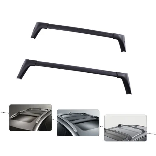 2pcs Aluminum Alloy Plastic Cross Bars Rail Rack For Nissan Rogue 2021 2022