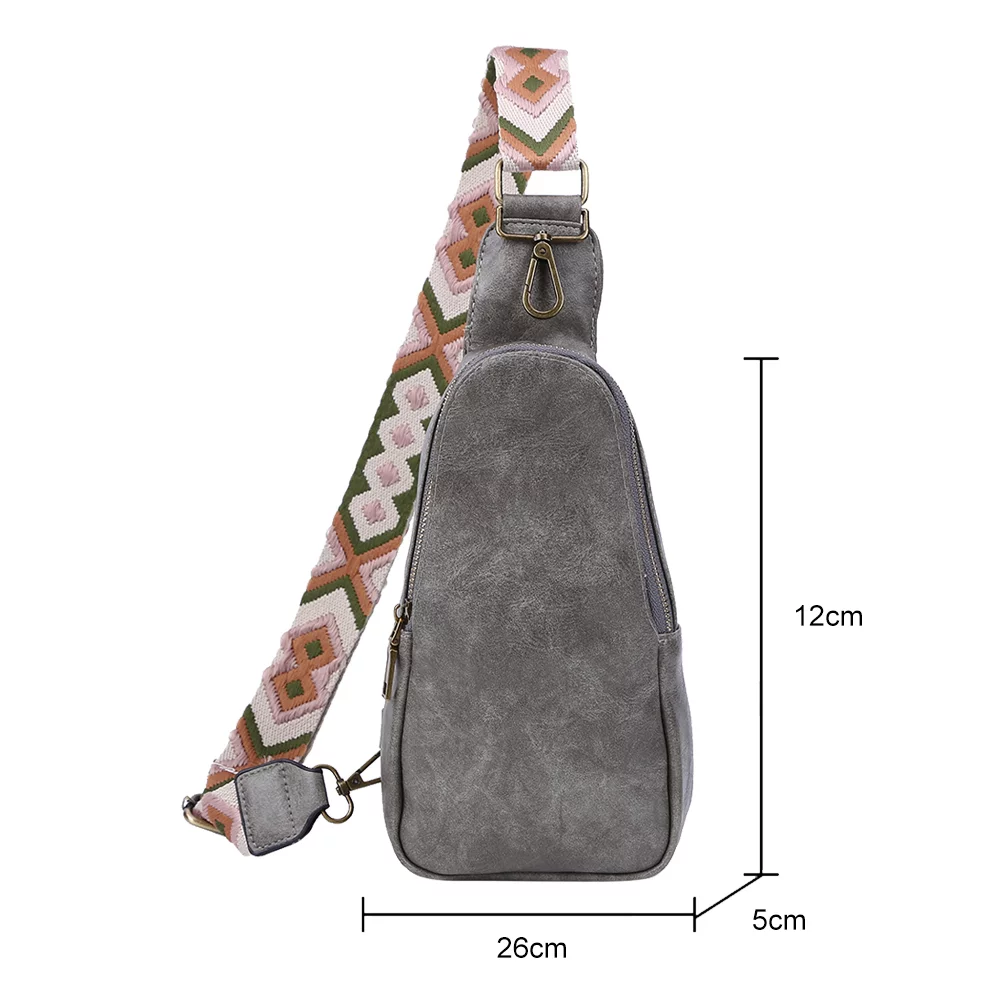 Clearance! Lotpreco Women Chest Bag Sling Bag Small Crossbody PU Leather Satchel Daypack Shoulder backpack for traveling hiking