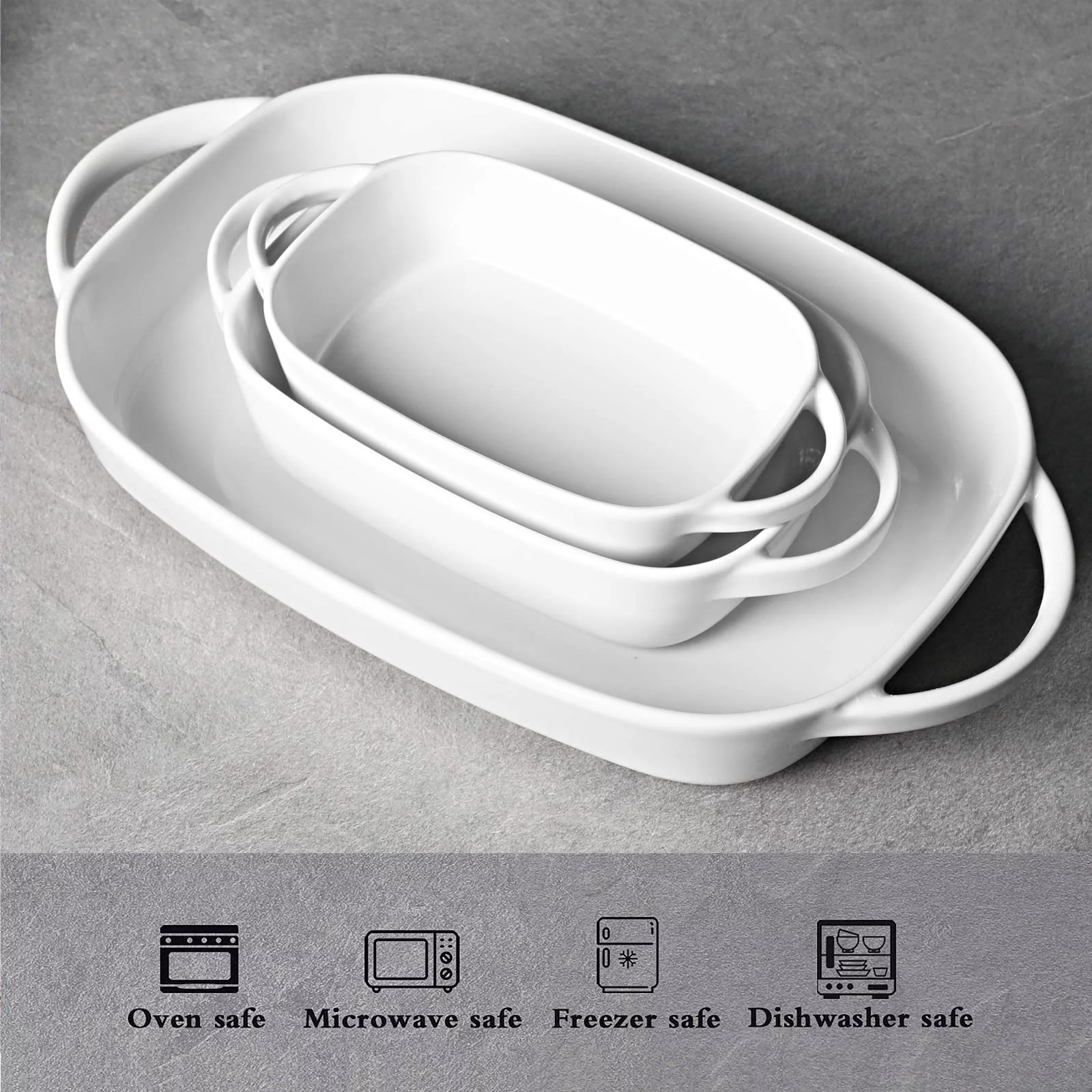 Ceramic 2.6 Quart Baking Dish Set of 1, 9.3
