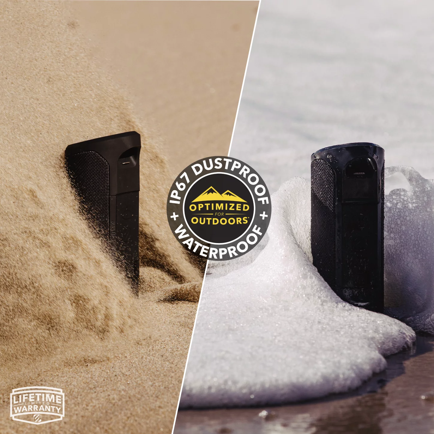 Scosche BTMSMSC1 BoomBottle Waterproof Wireless Bluetooth Speaker MagicMount Mobile Devices Black