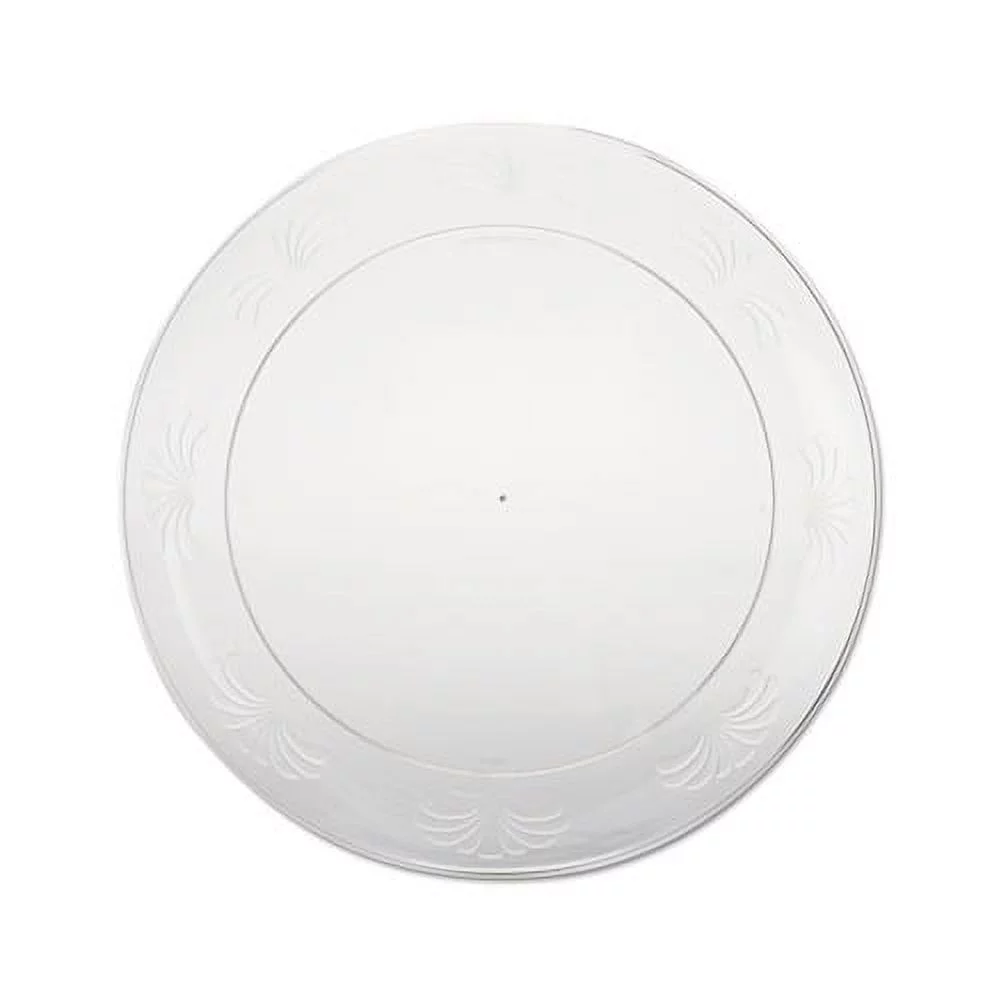 Designerware Plastic Plates 9 Inches, Clear, Round