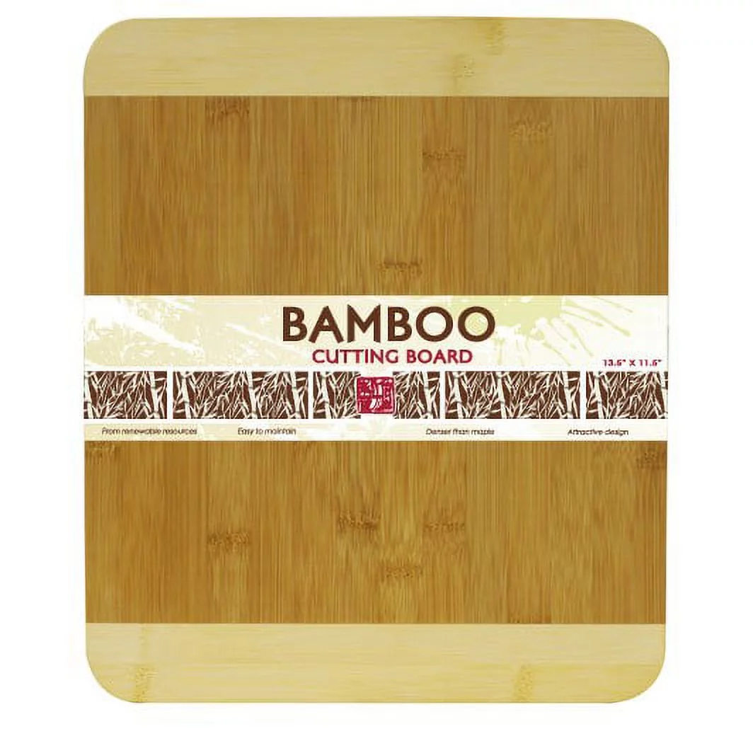Home Basics Cutting Board Bamboo 13.5 by 11.5-Inch