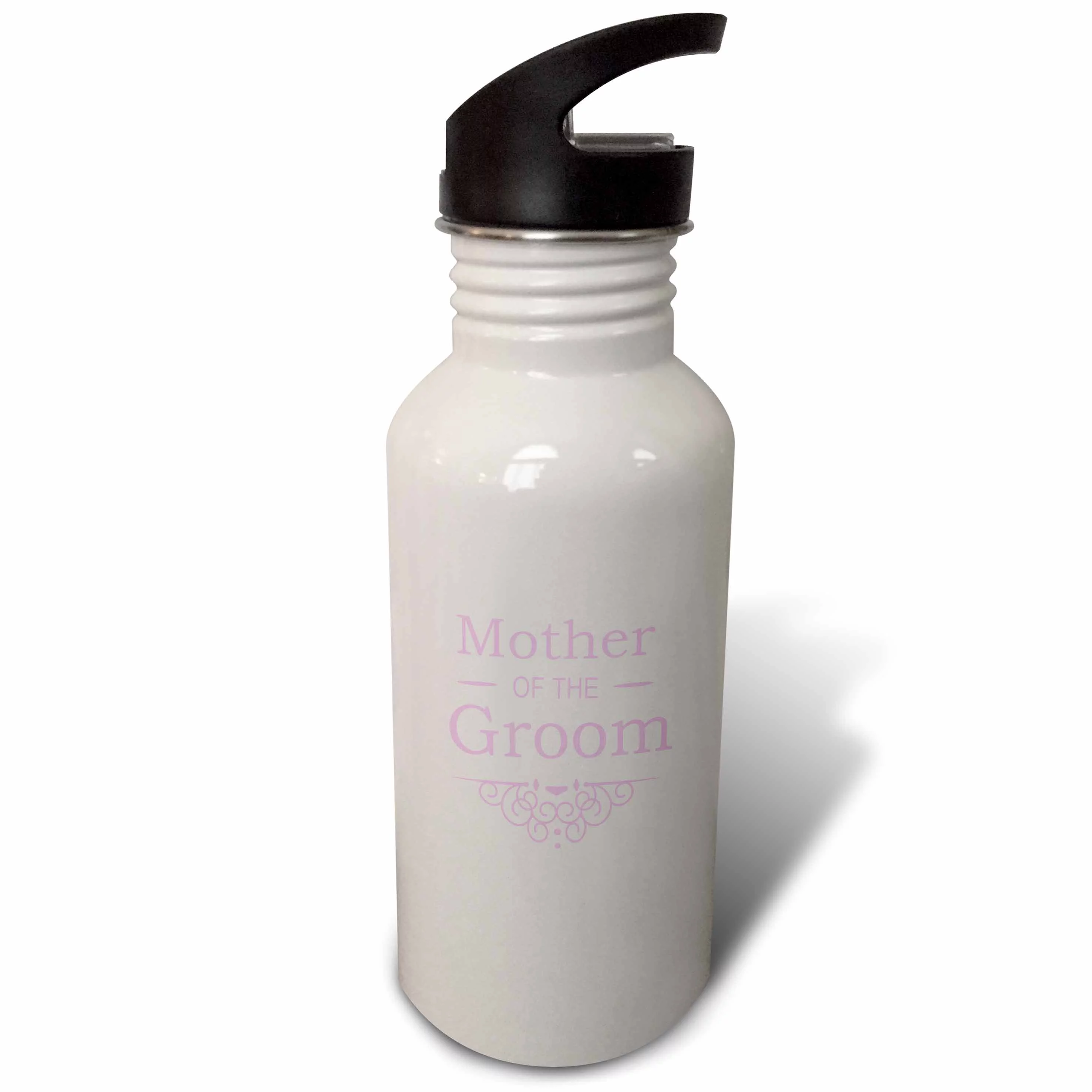 Mother of the Groom in pink - Wedding - part of matching marriage party ceremony set - fancy swirls 21 oz Sports Water Bottle wb-151580-1