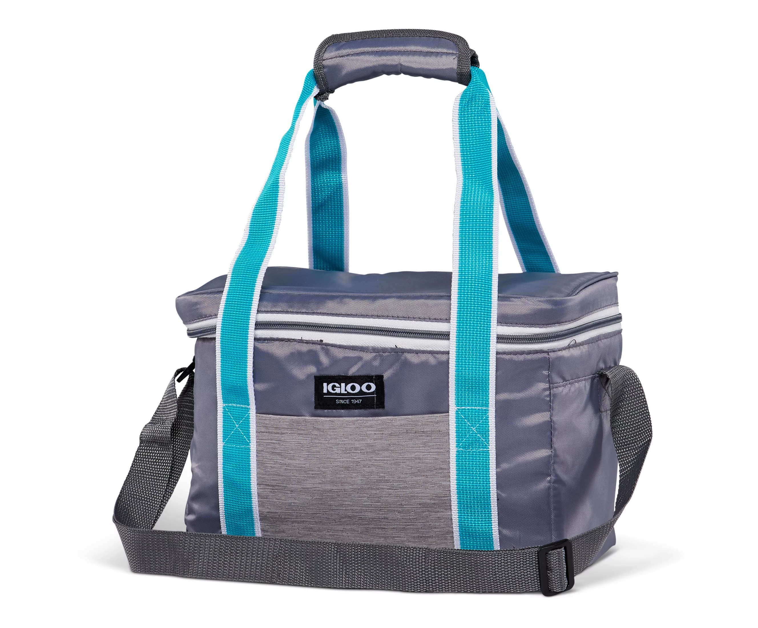 Igloo 12 Can Heritage Lunch Companion Cooler Bag, Gray and Teal