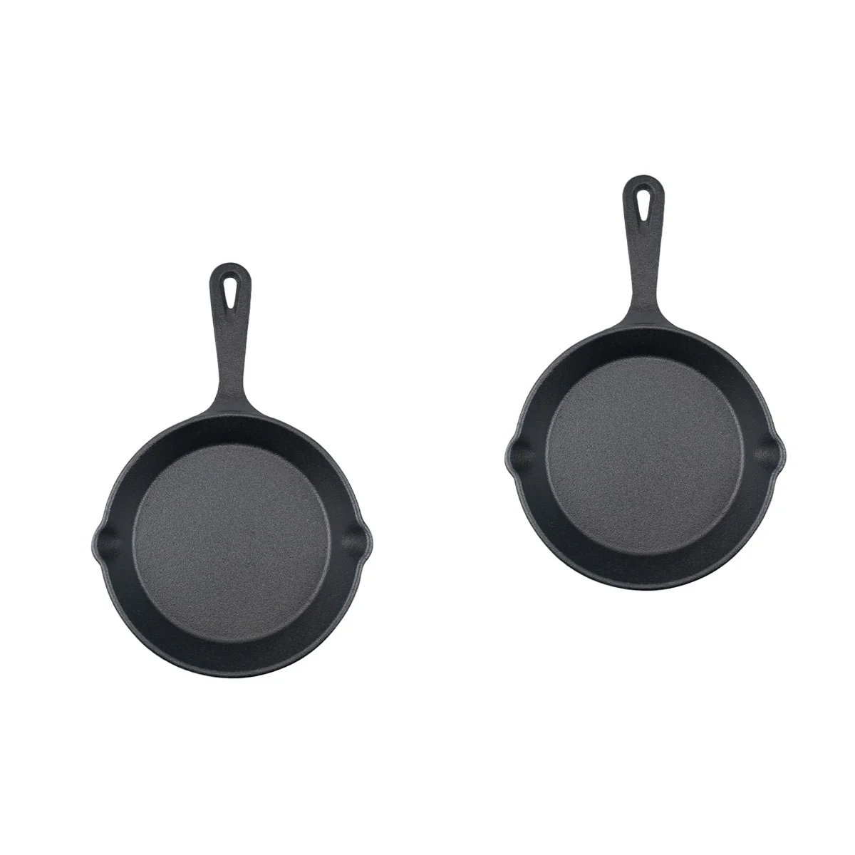 HOMEMAXS 2pcs Mini Cast Iron Skillet Small Frying Pan Non-stick Frying Pan Egg Frying Pan Kitchen Accessory