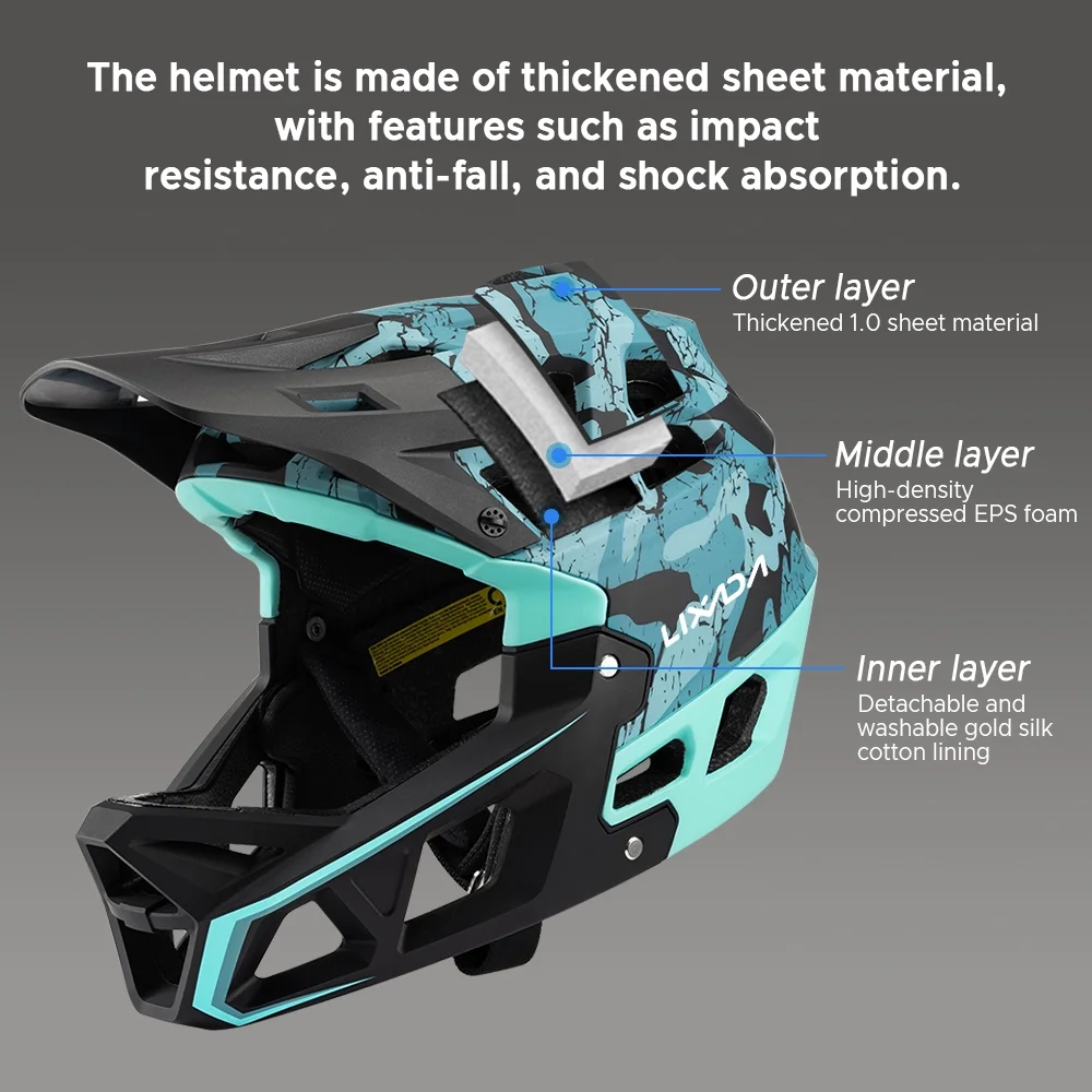 GoolRC Helmet,Bike Helmet Over 31 Head Circumferences Of Bike Helmet Downhill Mtb Helmet With Visor Helmet Men/women Mountain 31 Head Circumferences With Visor Over Downhill Mtb Helmet Visor Over 31