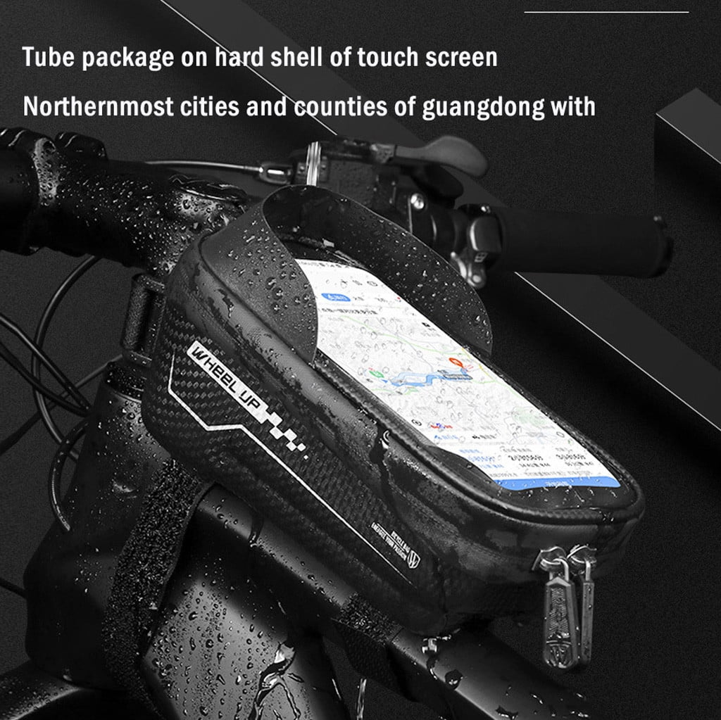 YOHOME Bike Front Frame Bag Waterproof EVA TPU Bike Bag Cellphone Below