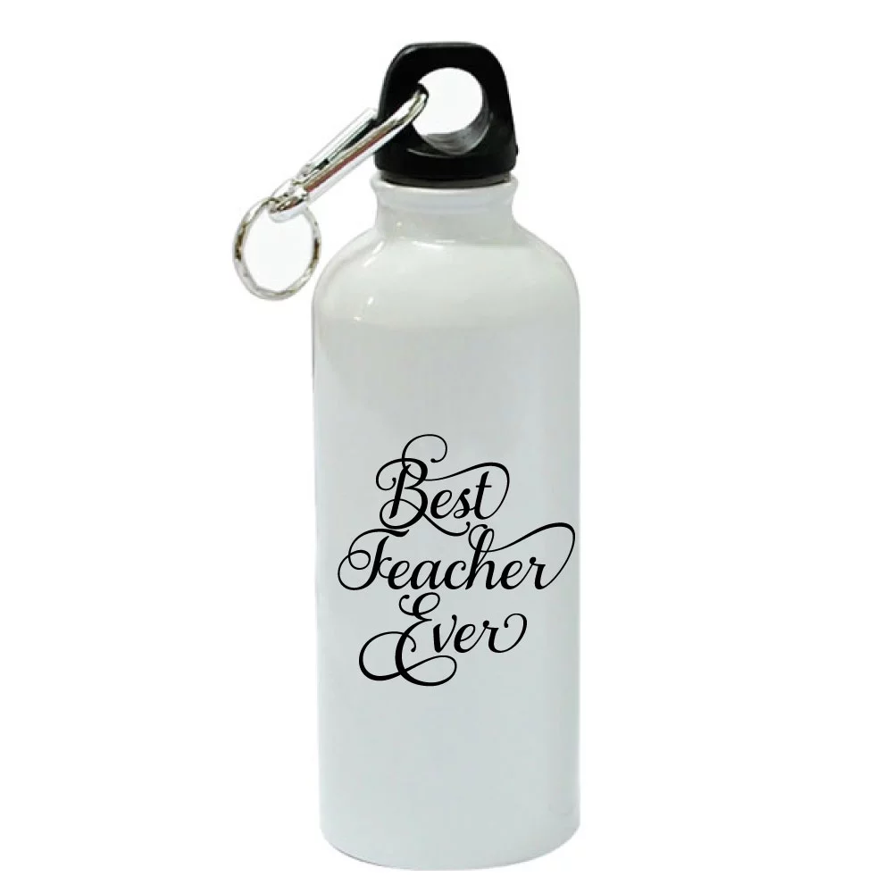 Best Teacher Ever White Aluminum Sports 20 oz Water Bottle