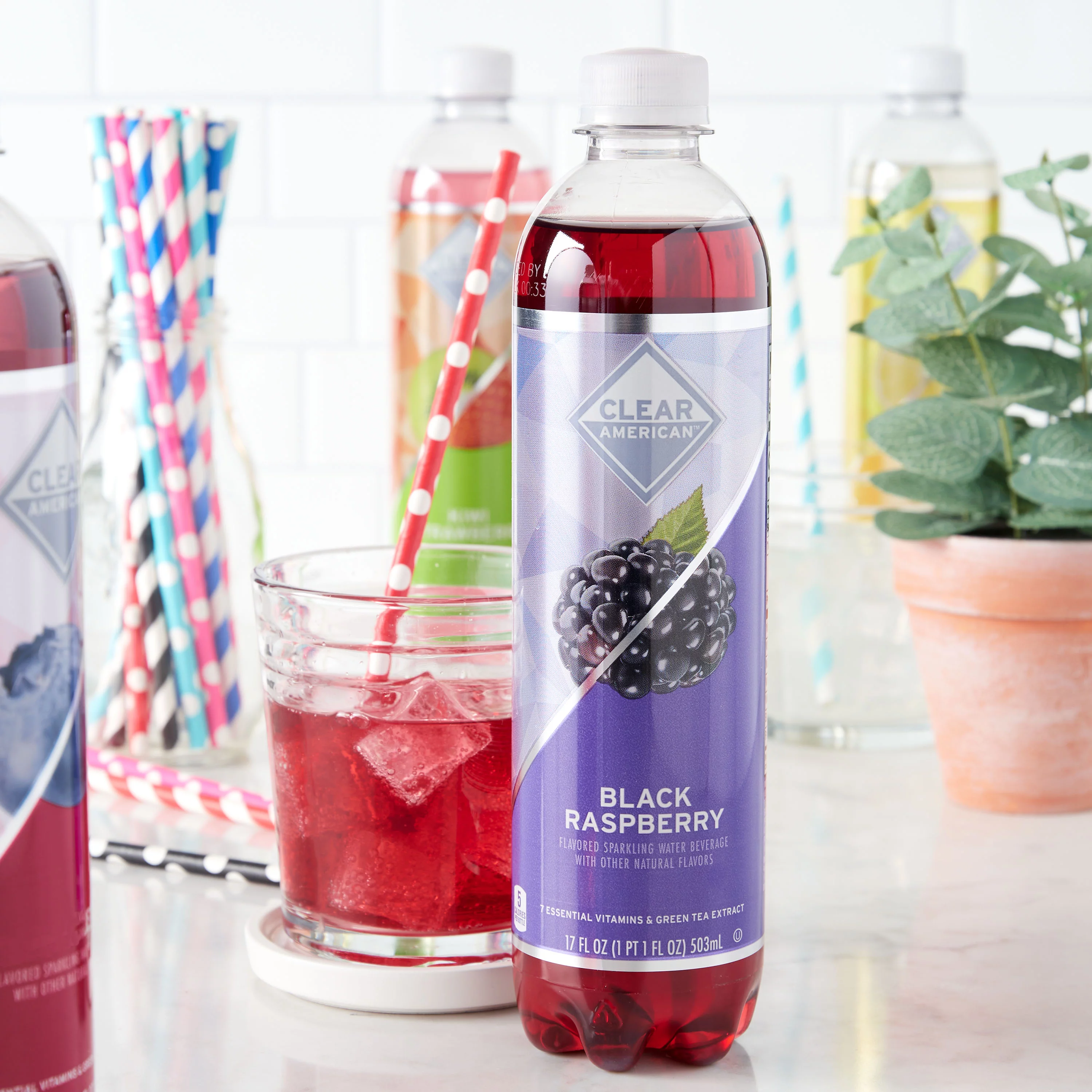 Clear American Sparkling Water Variety Pack, 17 fl oz, 12 Count