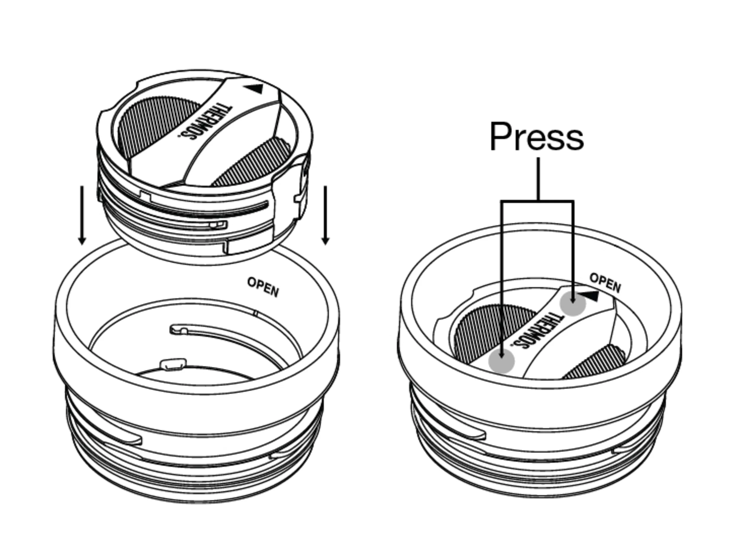 Thermos ICON Series Stainless Steel Vacuum Insulated Mug, 16oz, Granite