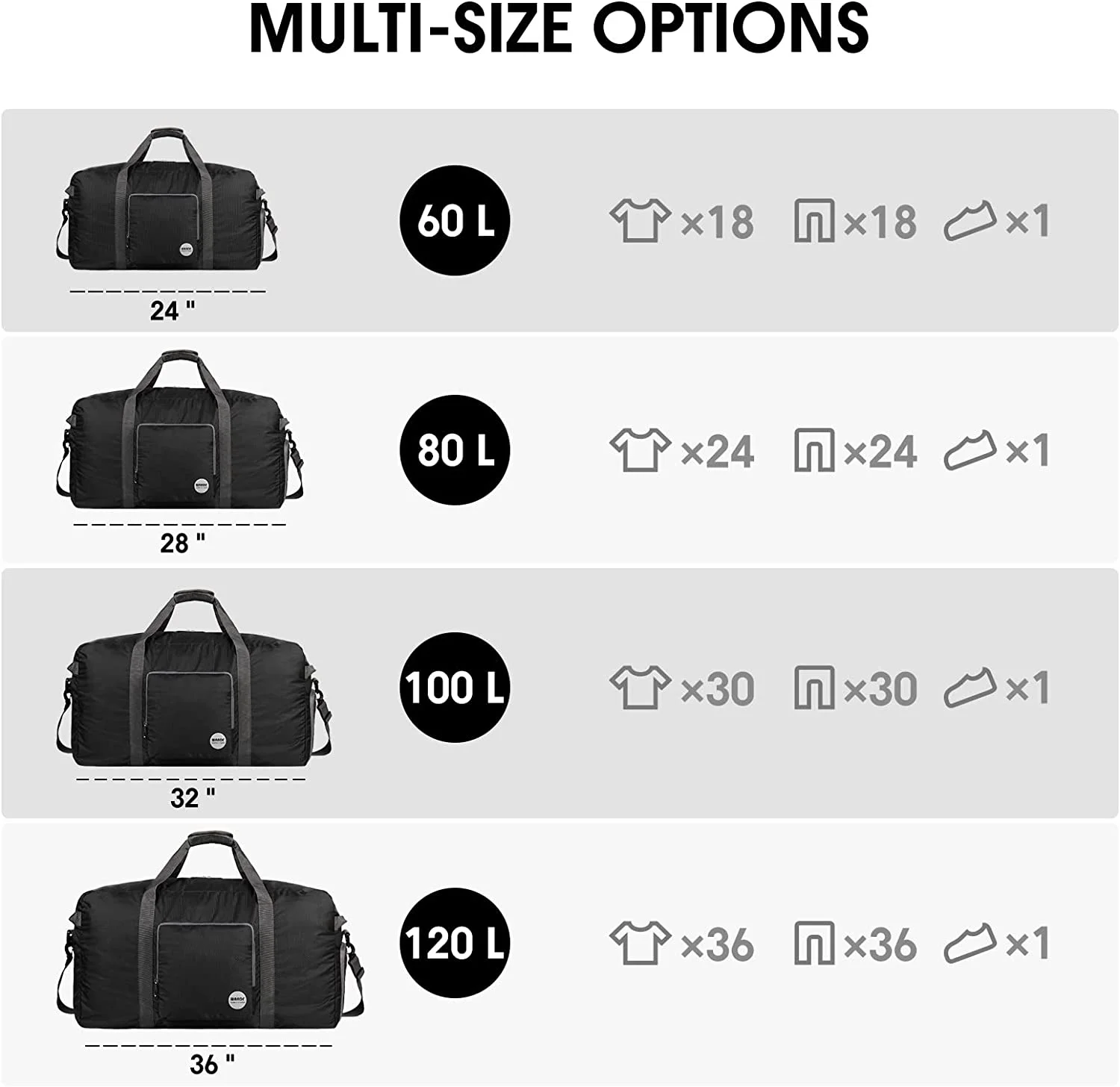 Foldable Duffle Bag 24