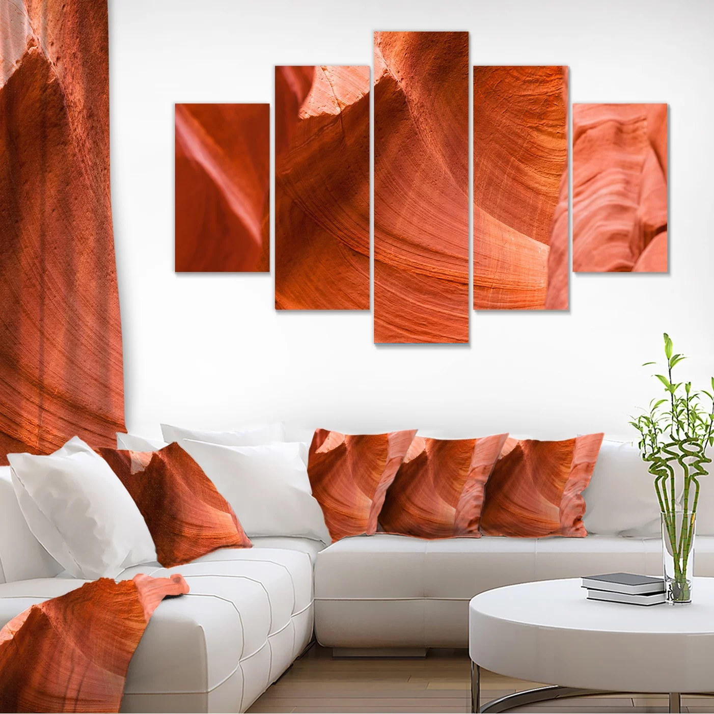 Design Art 'Antelope Canyon Details' 4 Piece Photographic Print on Wrapped Canvas Set