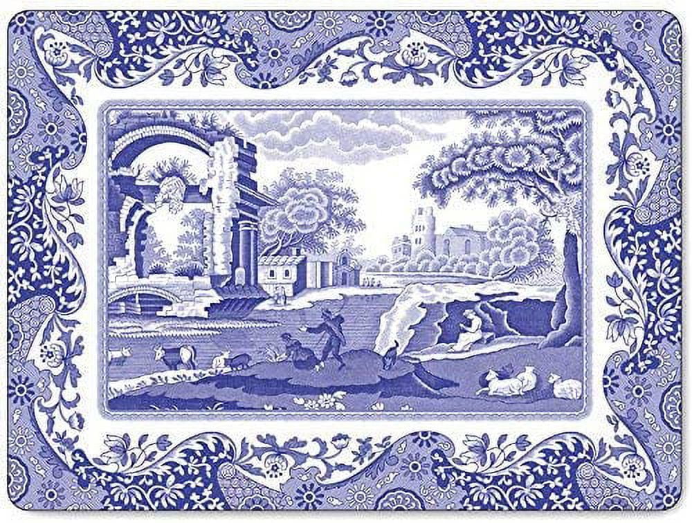 Pimpernel Spode Blue Italian Placemats, Set of 4, 15.7 X 11.7