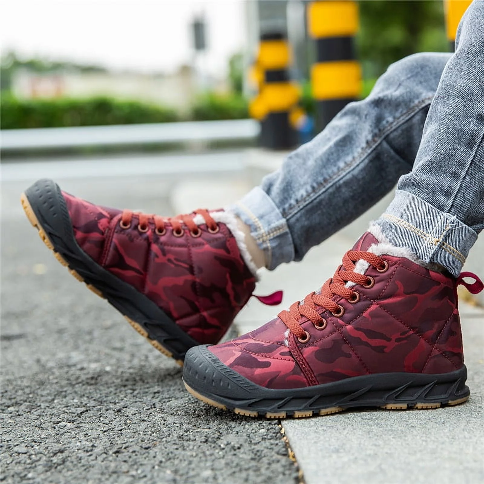 Engtoy Boys Snow Boots Winter Waterproof Slip Resistant Cold Weather Shoes Little Kid/Big Kid